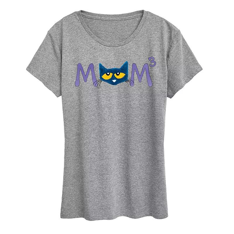 Women's Pete the Cat Face Mom Cubed Graphic Tee,  Product Image