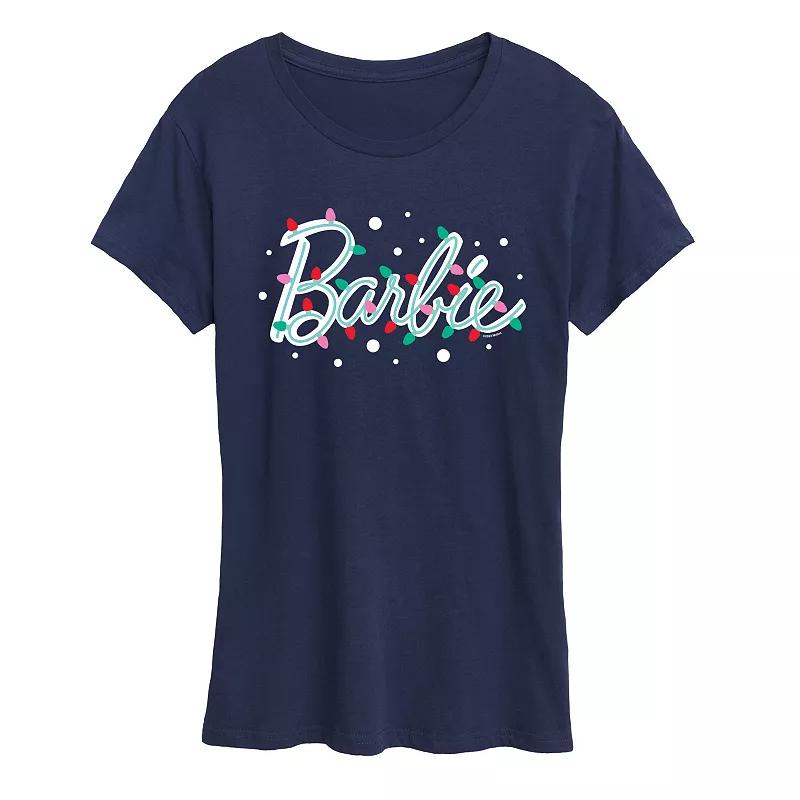 Women's Barbie® Logo Holiday Lights Graphic Tee, Girl's,  Product Image