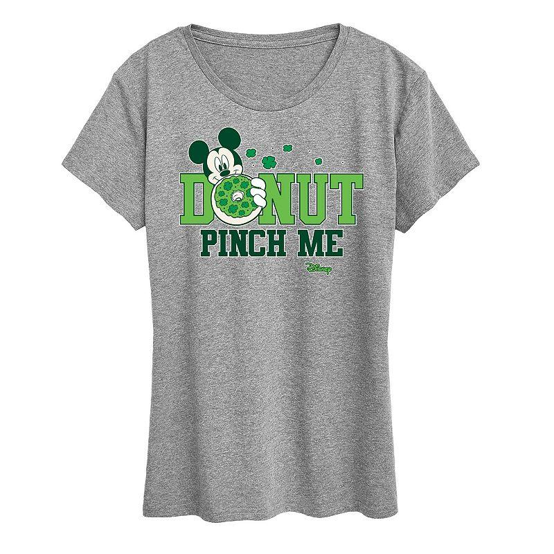 Disney's Mickey Mouse Women's St. Patrick's Donut Pinch Me Graphic Tee,  Product Image