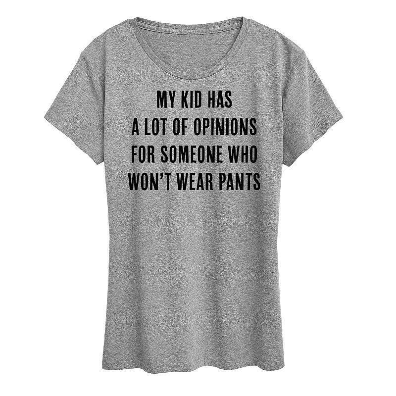 Womens Kids Has Opinions Graphic Tee Product Image