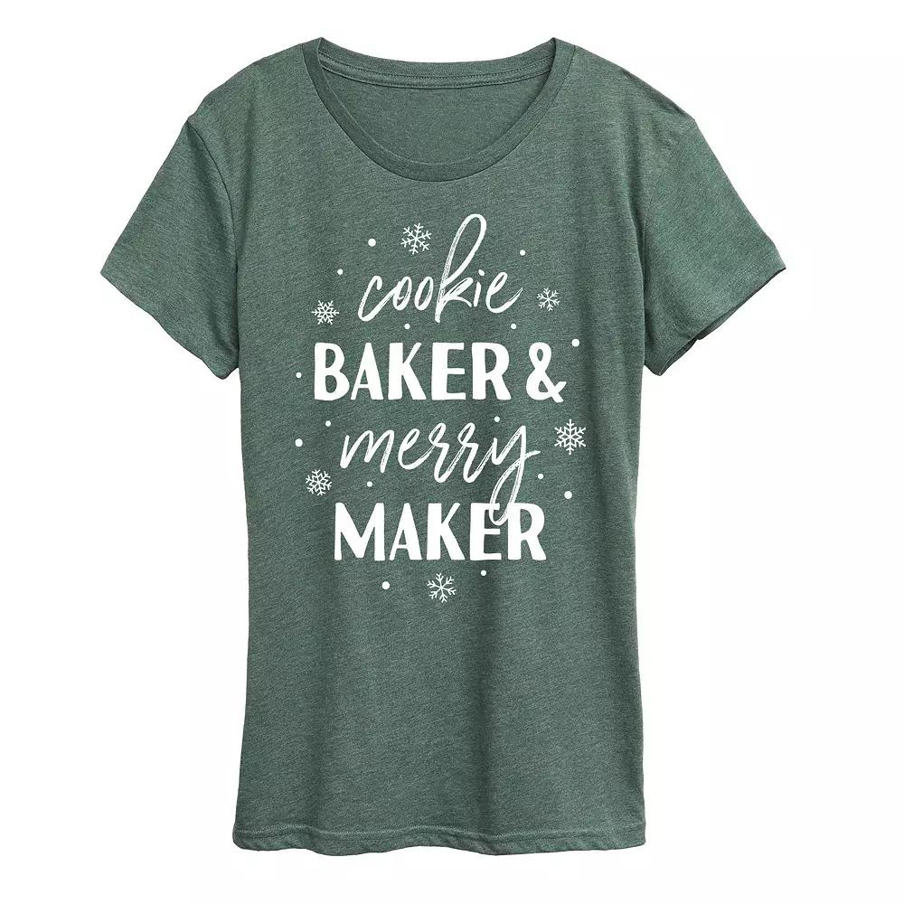 Plus Cookie Baker And Merry Maker Graphic Tee, Women's,  Product Image