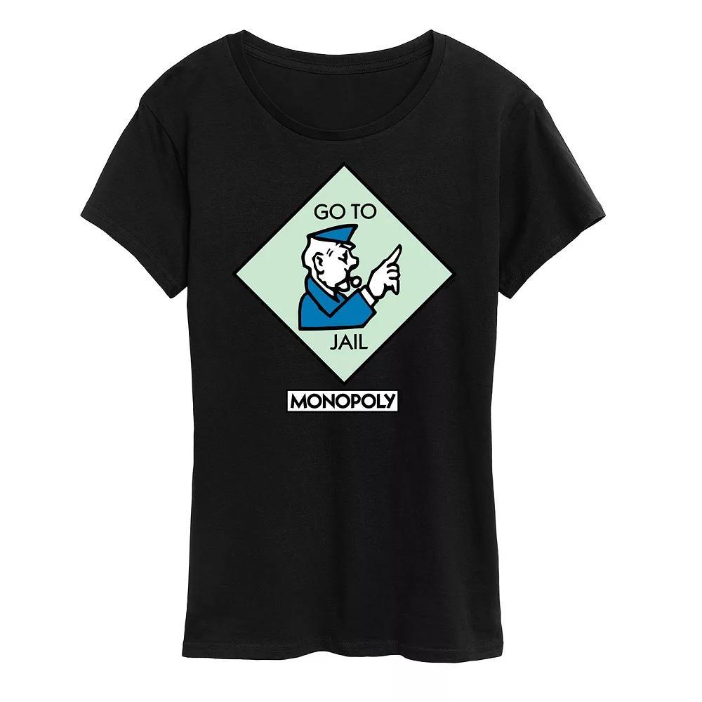 Women's Monopoly Go To Jail Square Graphic Tee by Hasbro,  Product Image