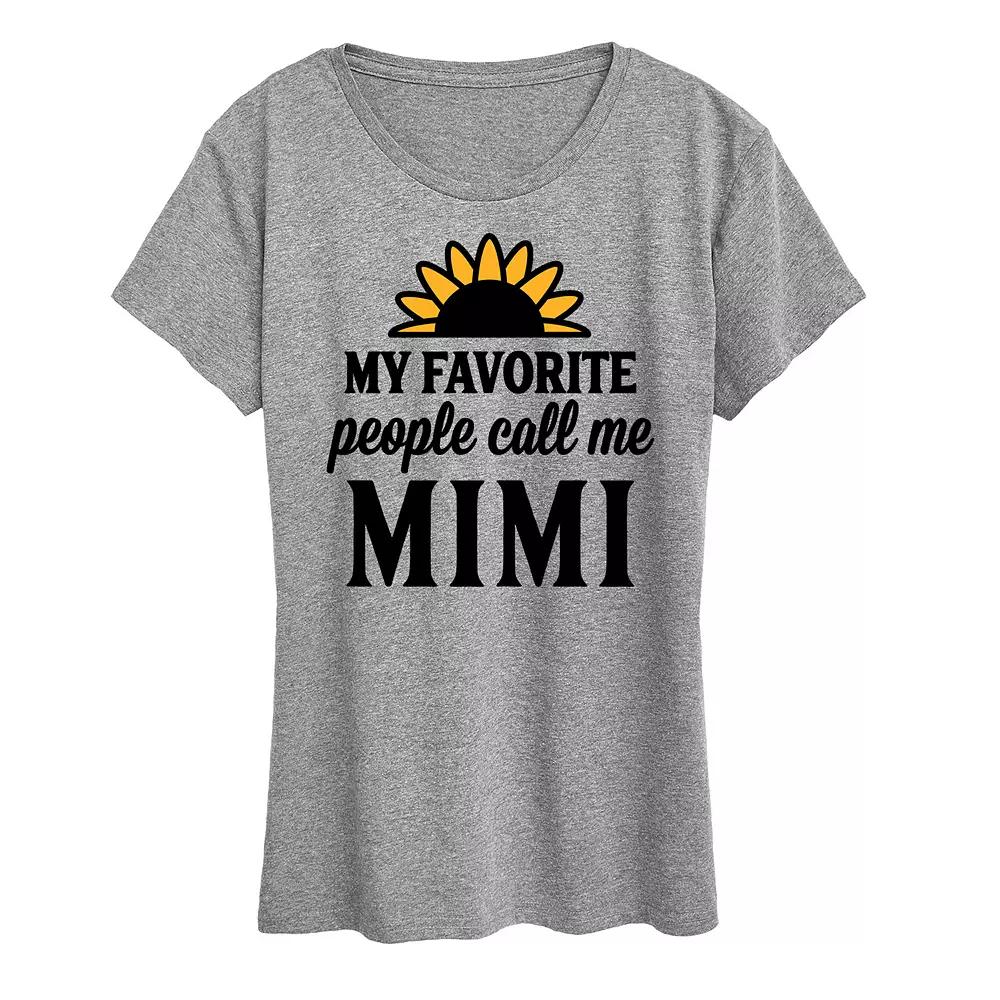 Women's Favorite People Call Me Mimi Graphic Tee,  Product Image