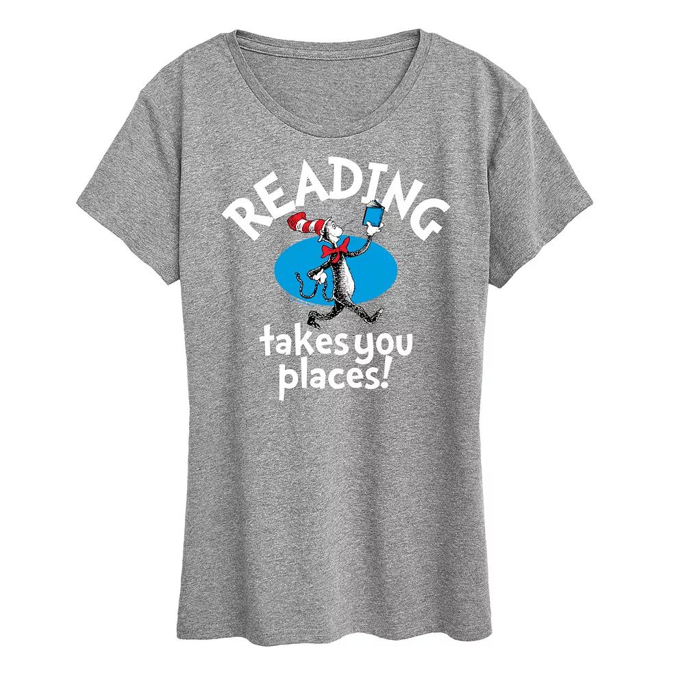 Women's Dr. Seuss Reading Graphic Tee,  Product Image