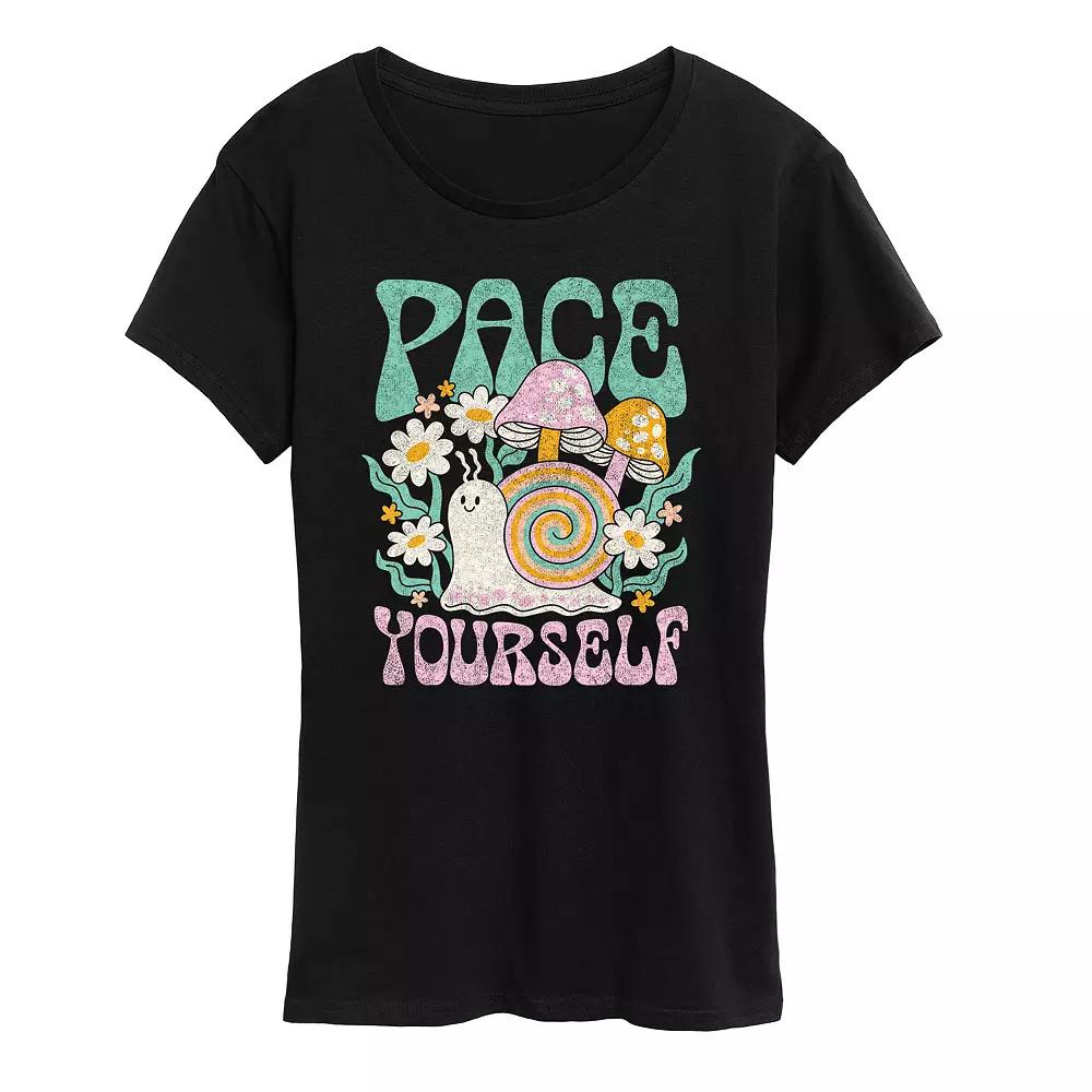 Women's Pace Yourself Snail Graphic Tee,  Product Image
