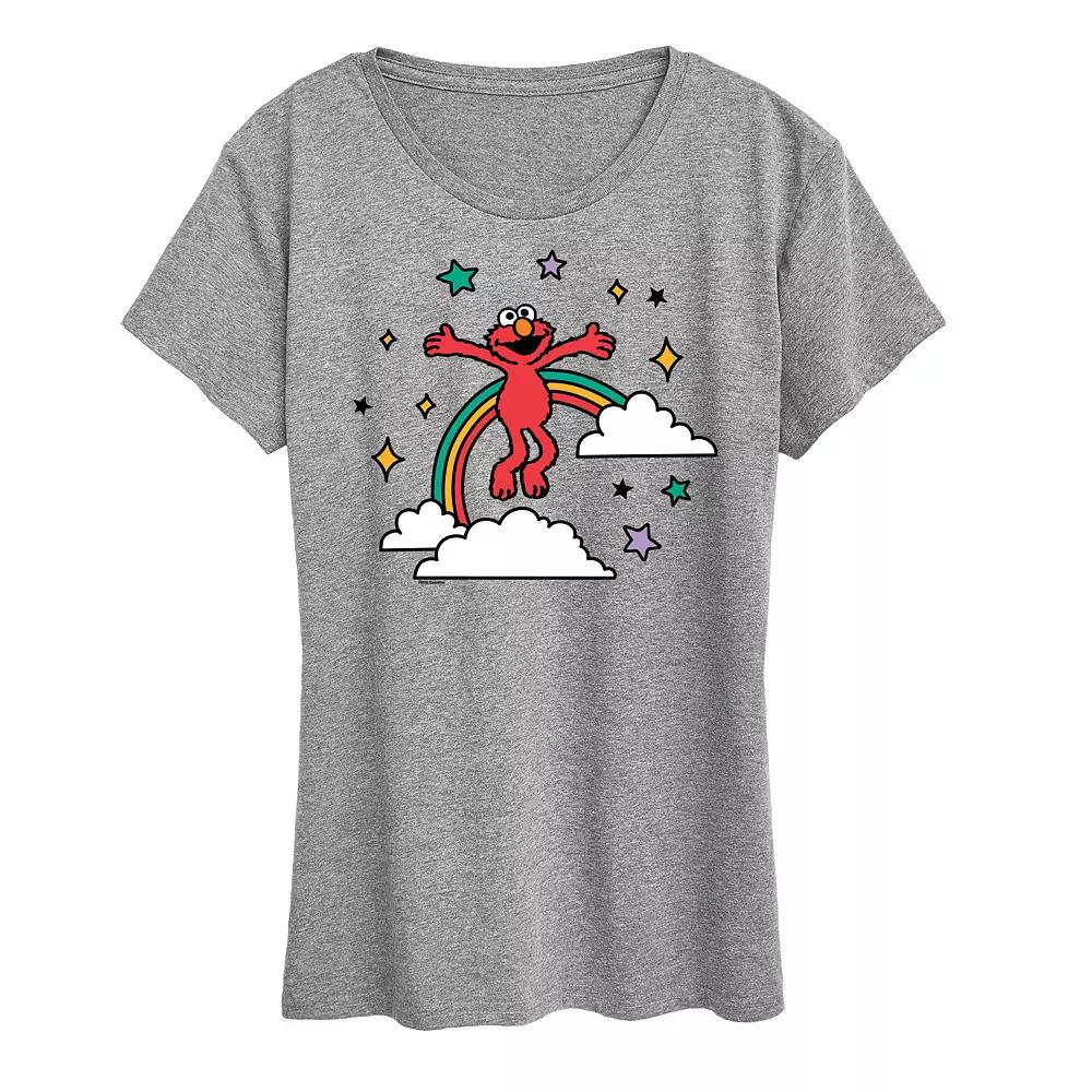 Women's Sesame Street Elmo Rainbow Graphic Tee, Girl's,  Product Image
