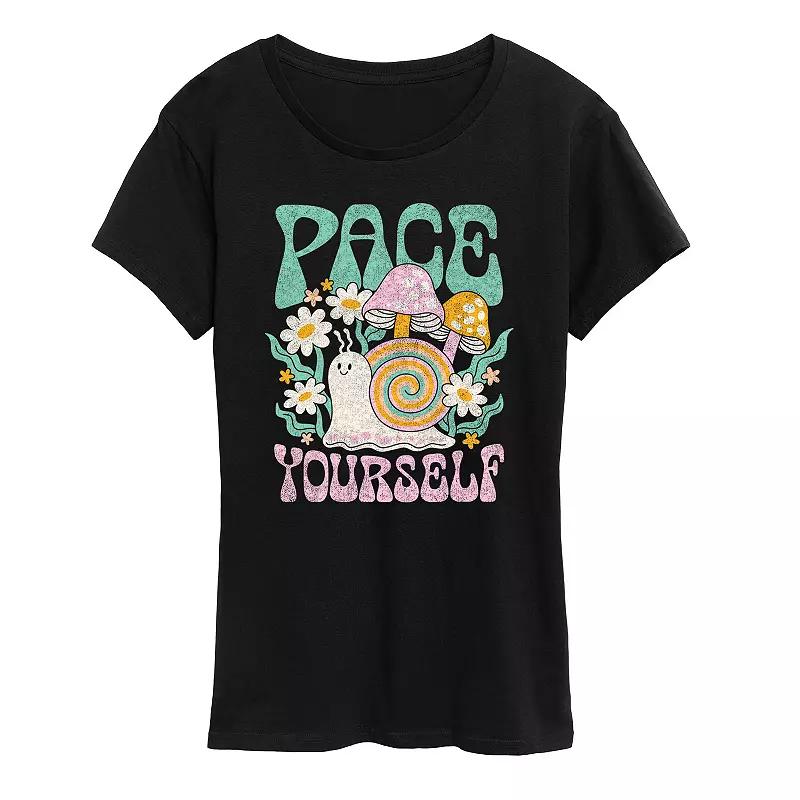 Women's Pace Yourself Snail Graphic Tee,  Product Image