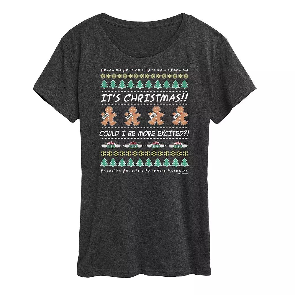 Women's Friends Ugly Christmas Sweater Graphic Tee, Girl's,  Product Image