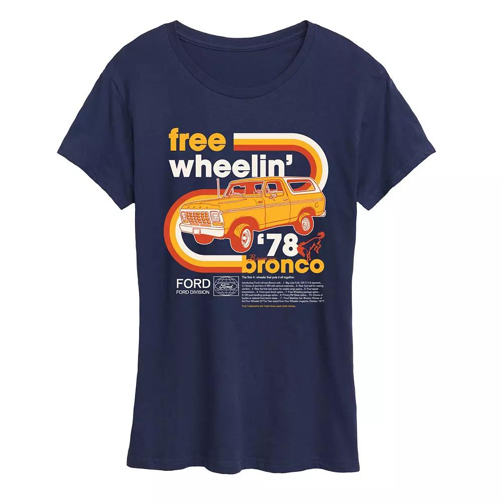 Women's Ford 1978 Ford Bronco Free Wheelin' Graphic Tee,  Product Image