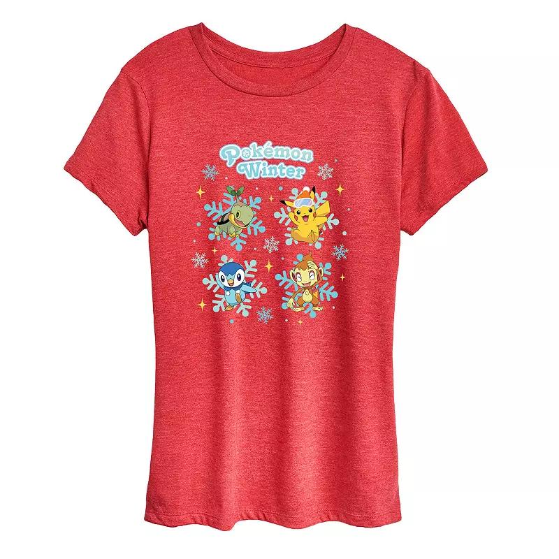 Women's Pokemon Winter Characters Tee,  Product Image