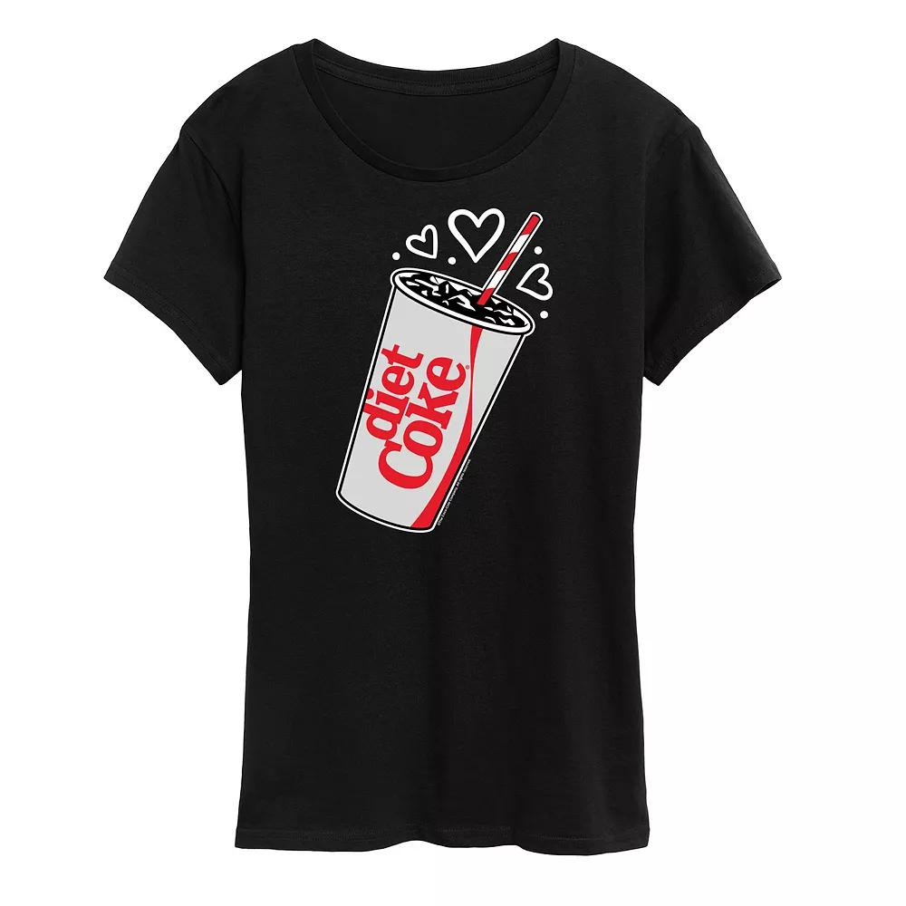 Women's Diet Coke Heart Bubbles Graphic Tee,  Product Image
