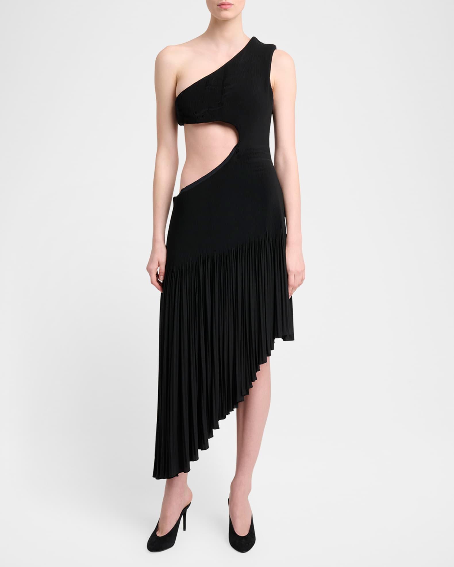Cut-Out Asymmetric Midi Dress Product Image