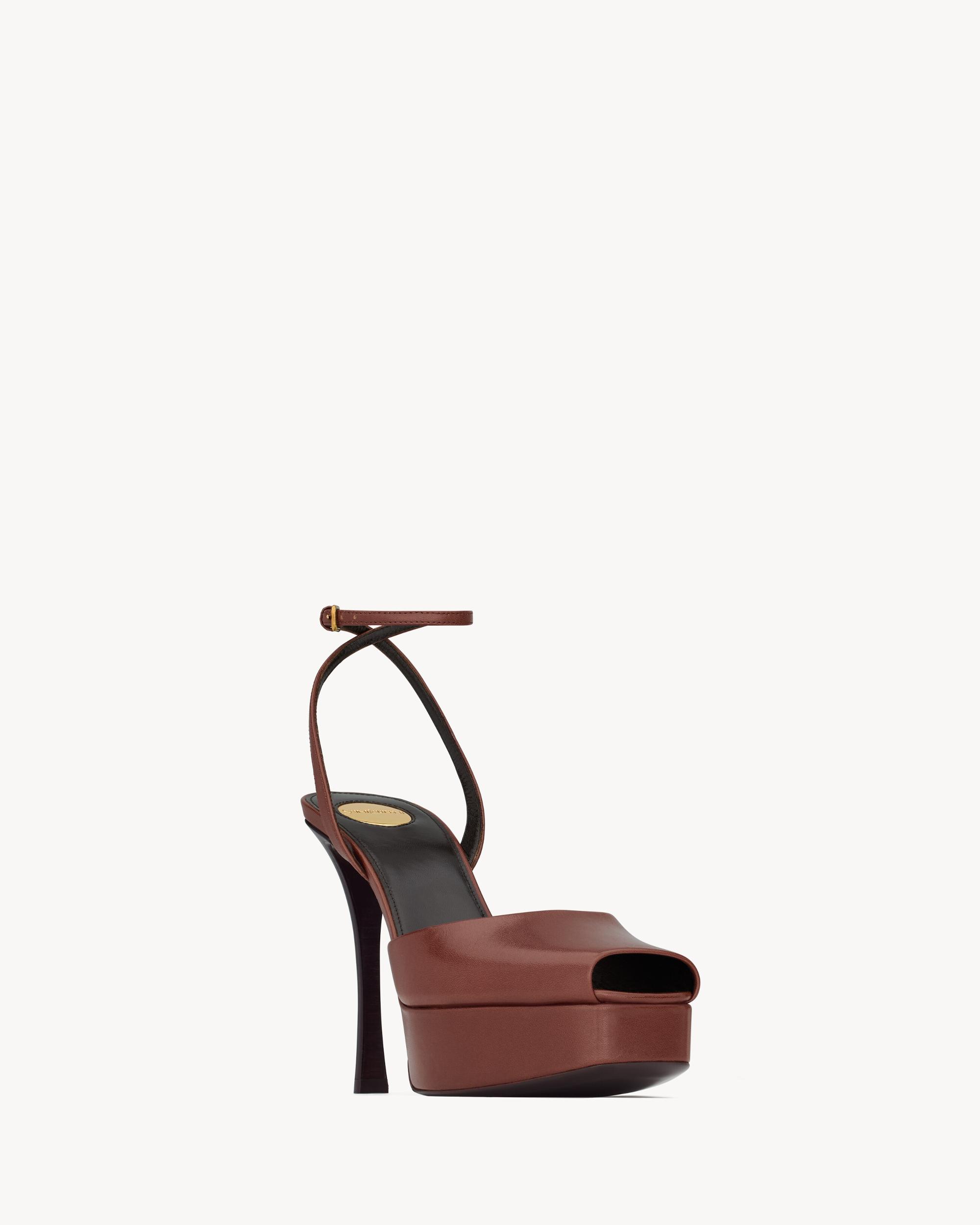 LA SCANDALE platform sandals in smooth leather Product Image