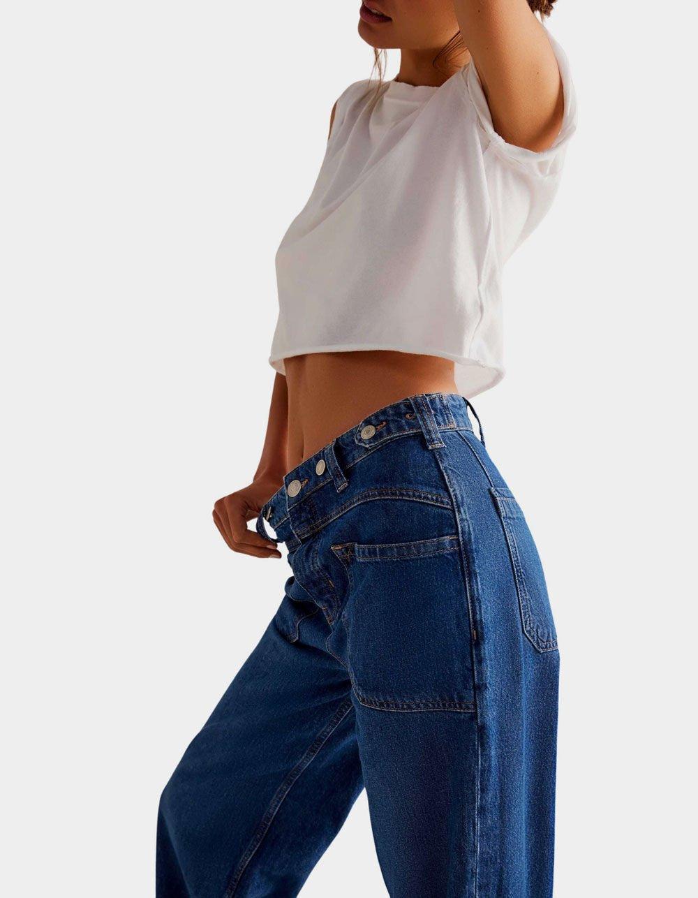 FREE PEOPLE Palmer Cuffed Womens Jeans - MEDIUM WASH Product Image