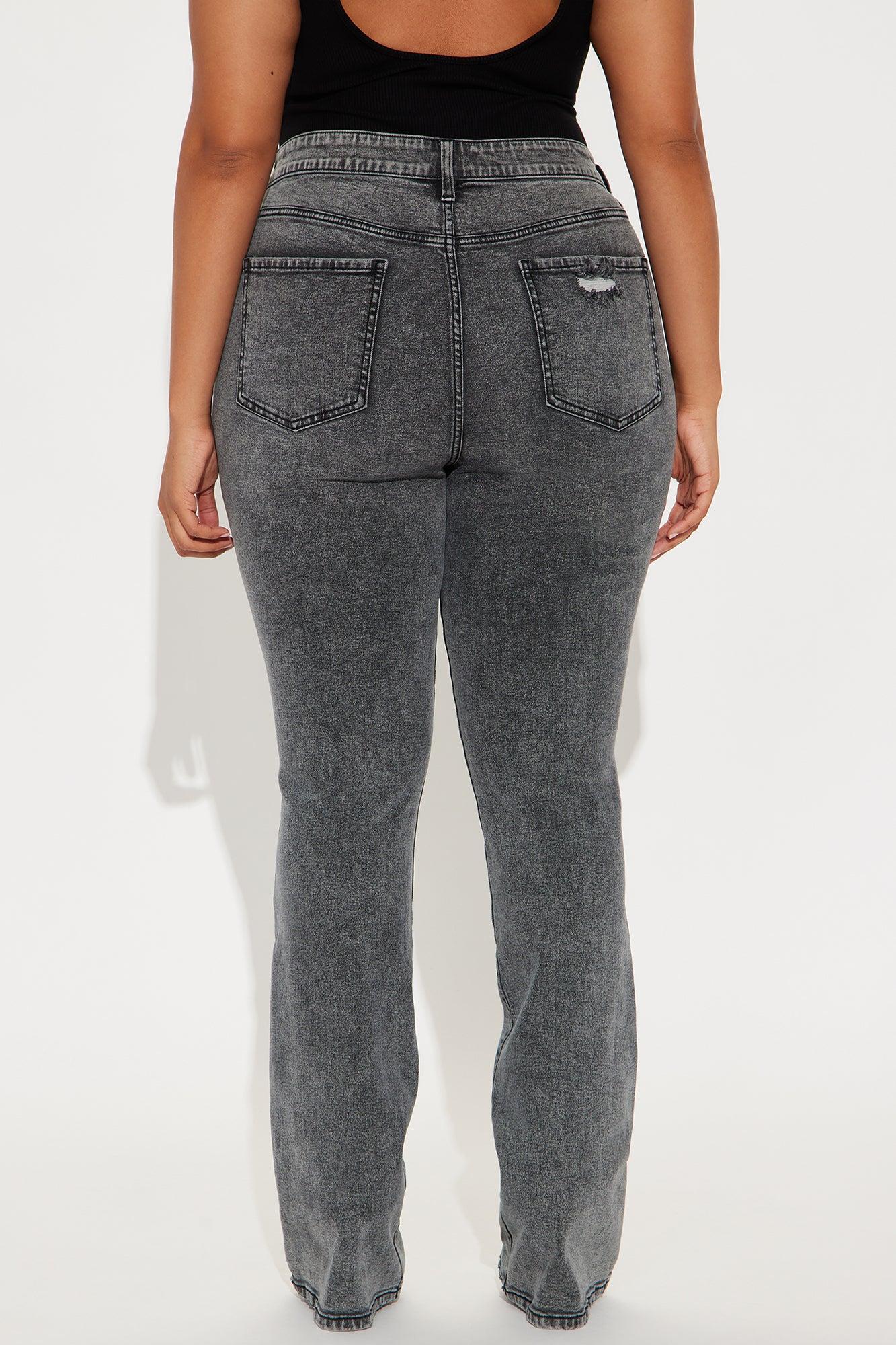 Babetown Bootcut Jeans - Grey Product Image
