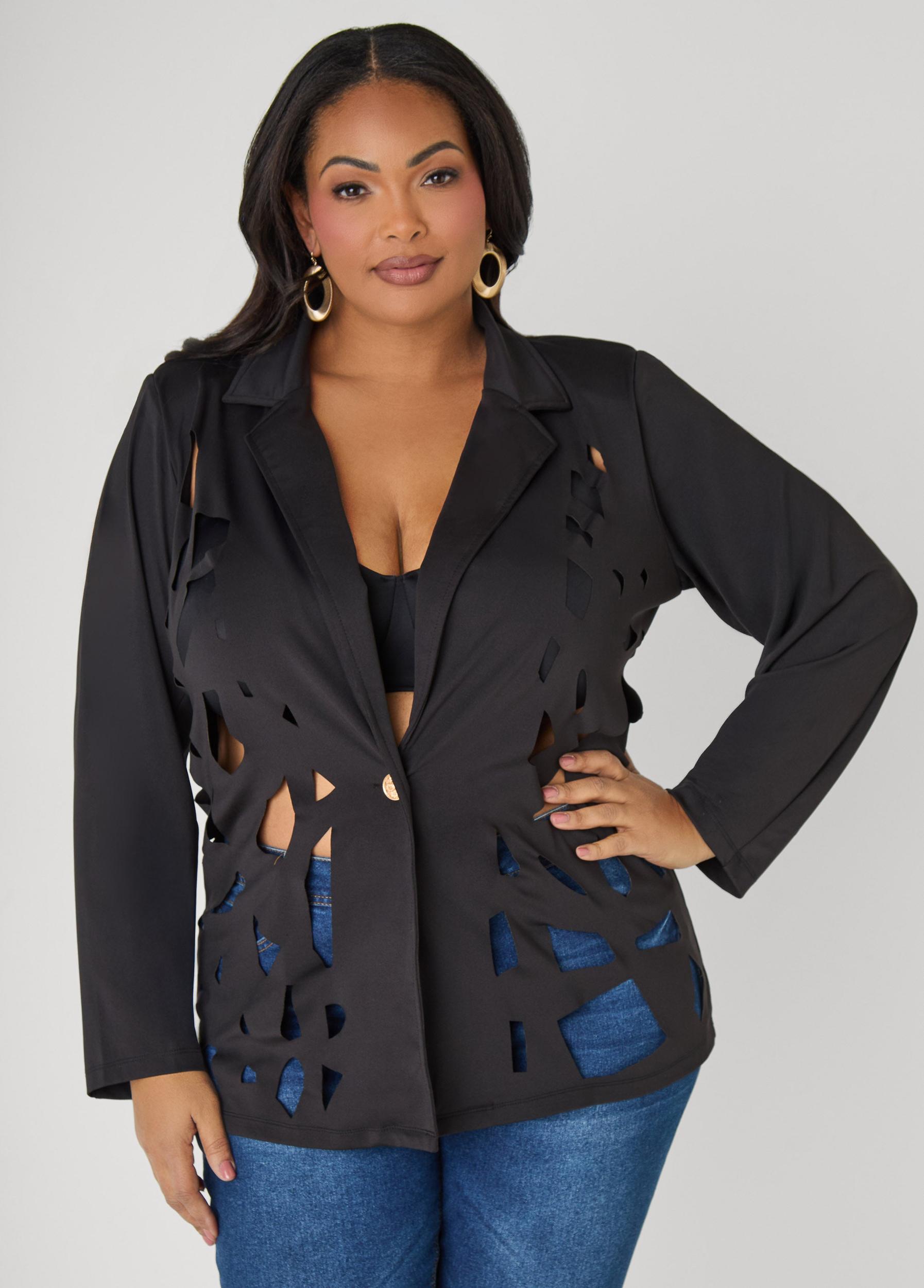 Cutout Knit Blazer Product Image