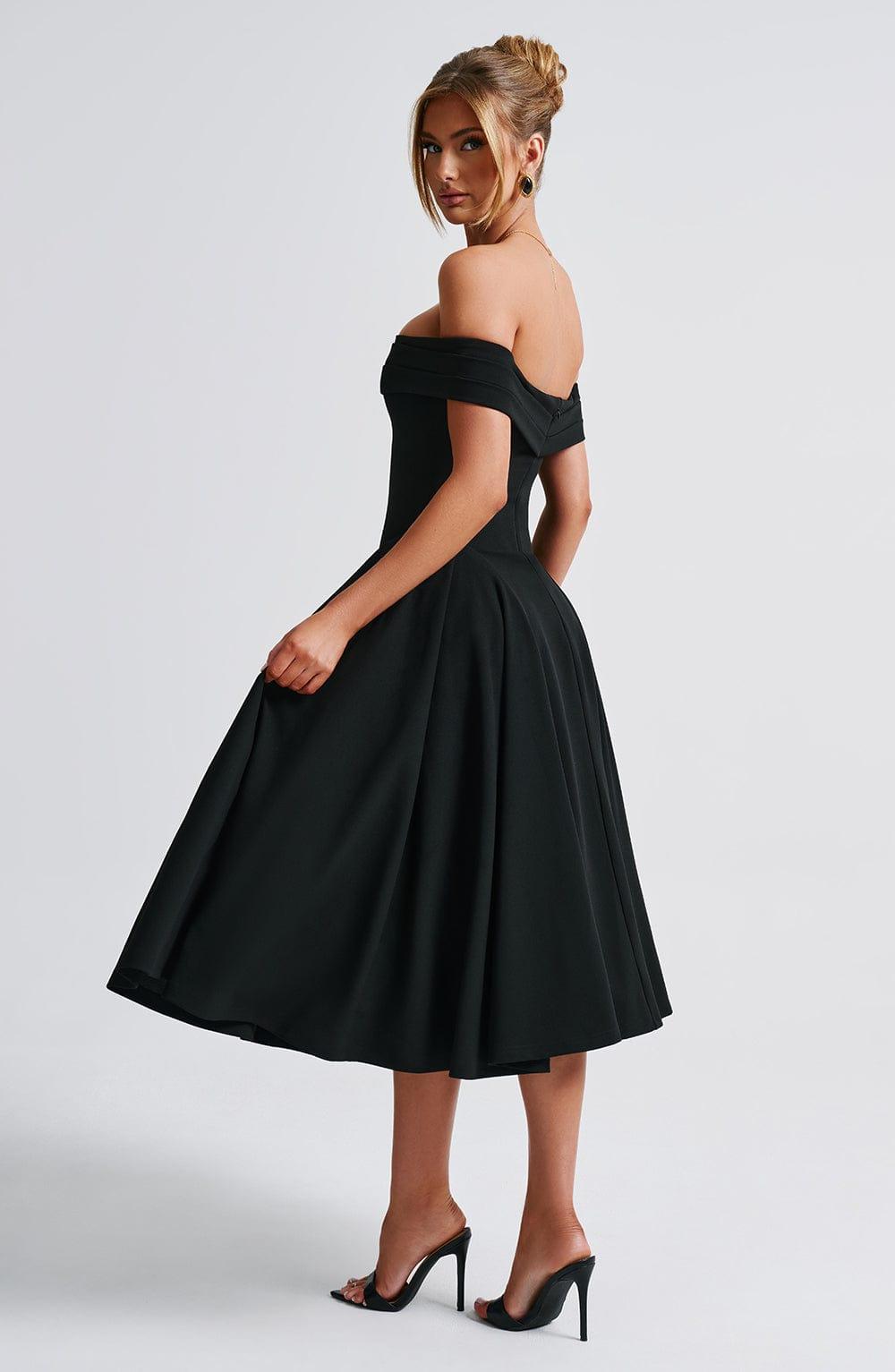 Miranda Midi Dress - Black Product Image