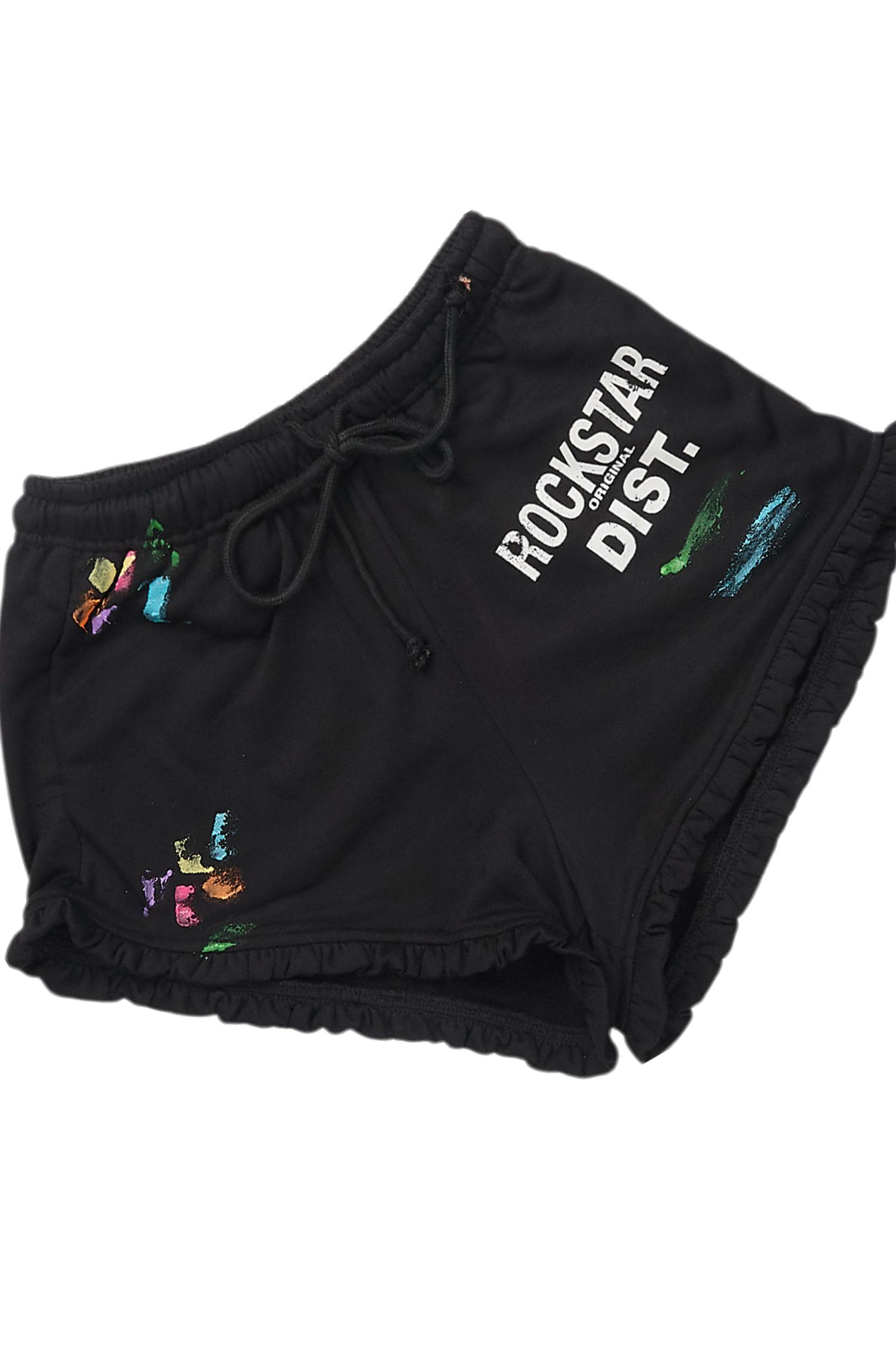 Jaimie Black Crop Short Set Female Product Image