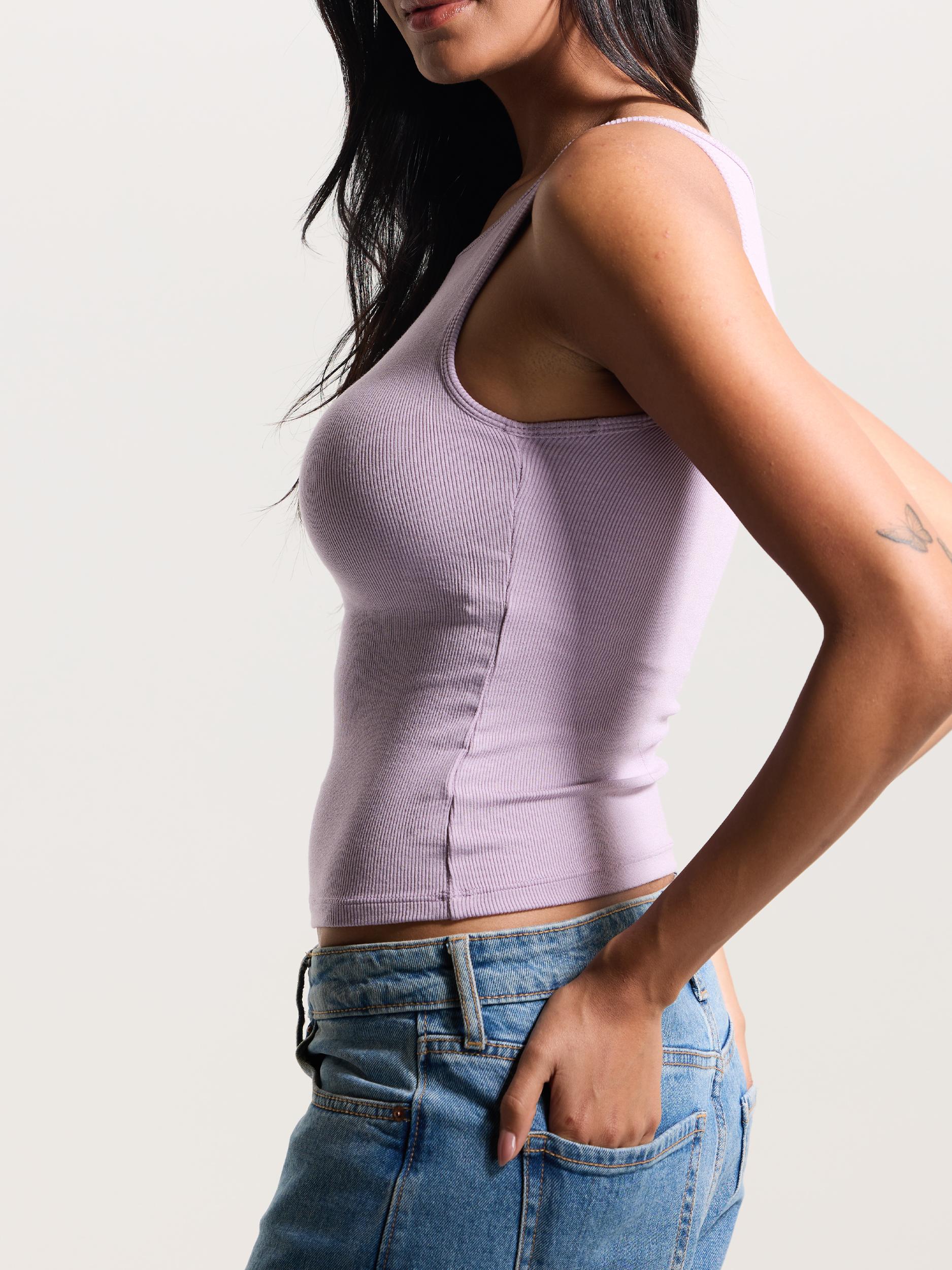 Ribbed Dainty Boat Neck Brami Product Image