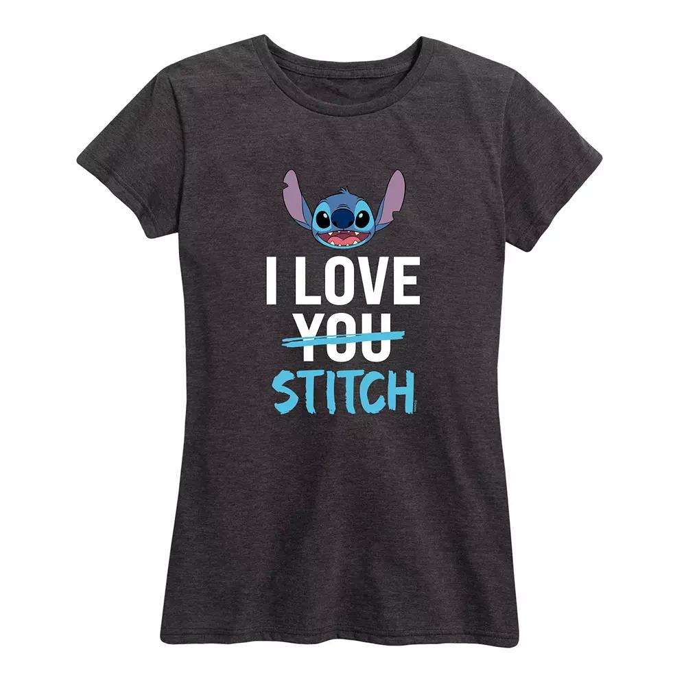 Disney's Lilo & Stitch Women's I Love Stitch Graphic Tee,  Product Image