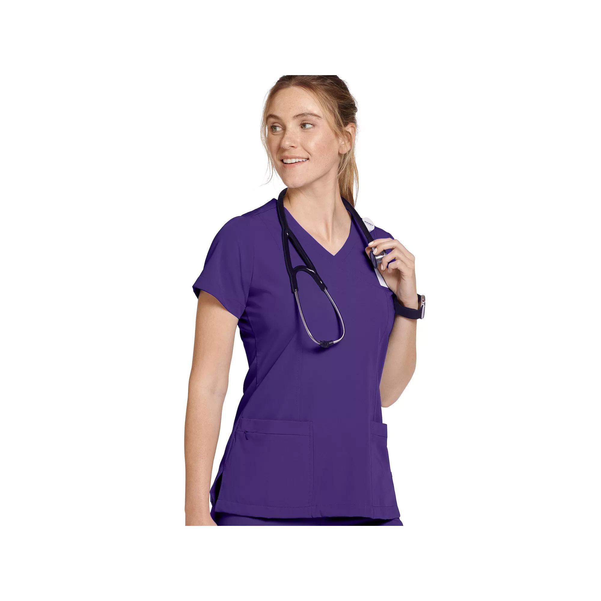 Women's Jockey® Scrubs Mock Wrap Top 2306, Size: XS, Purple Product Image