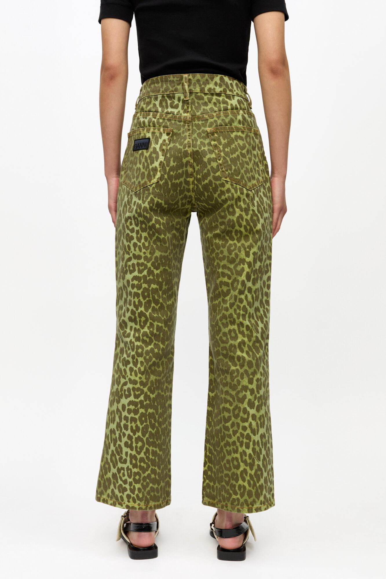 Green Leopard Betzy Jeans Product Image