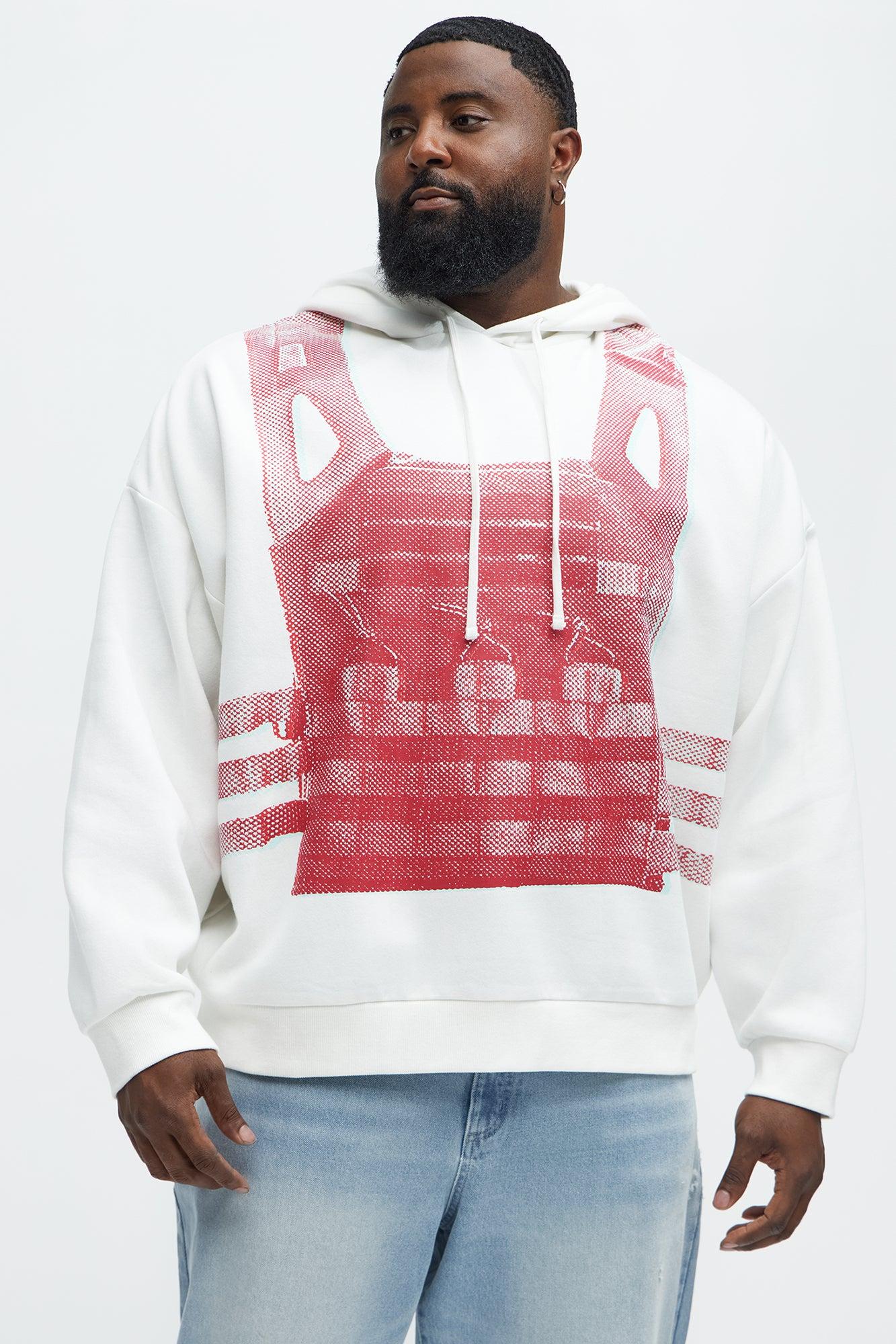 Tyson Fully Protected Oversized Hoodie - White/combo Product Image