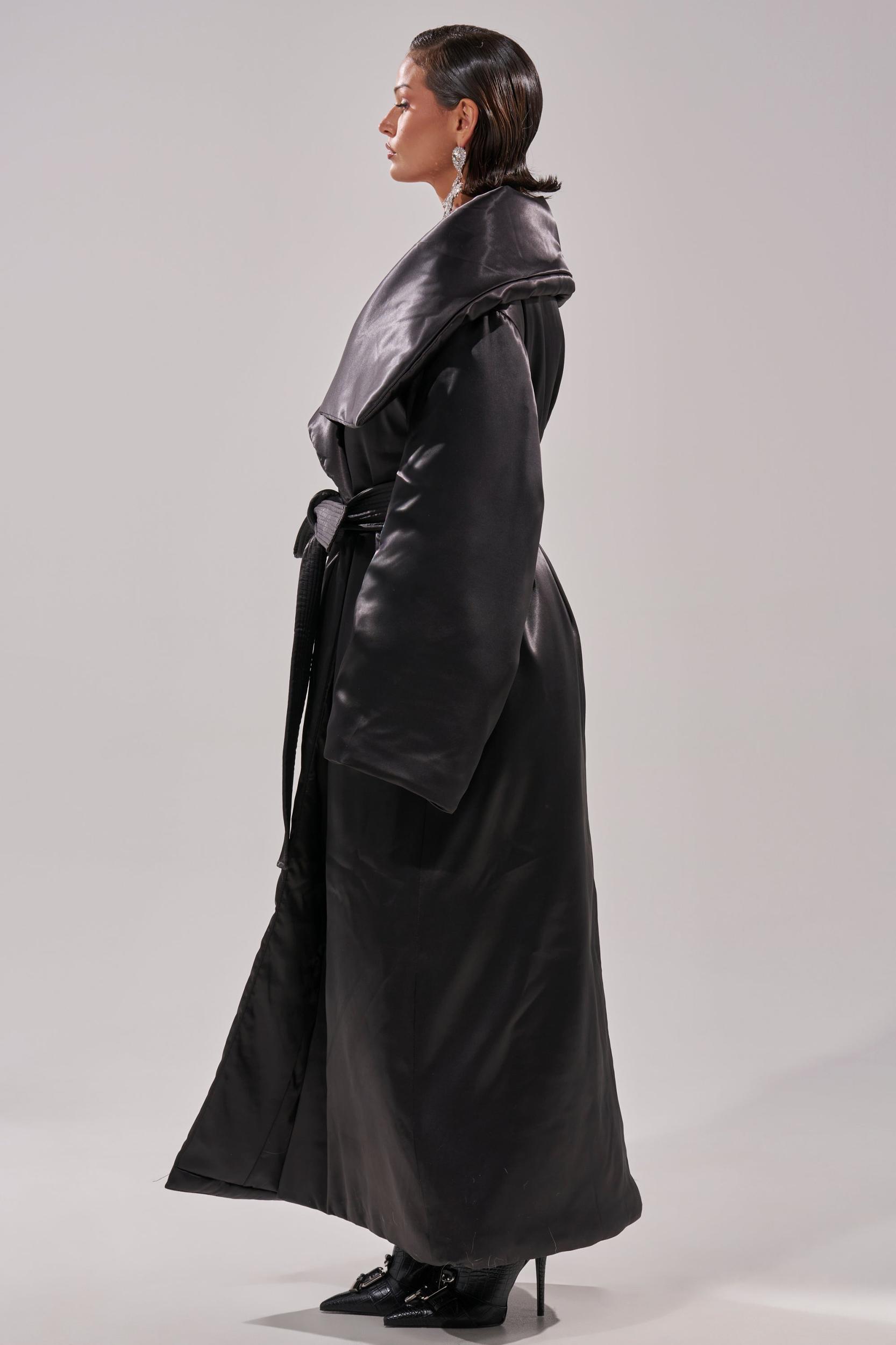 THE MOMENT SATIN PUFFER TRENCH Product Image