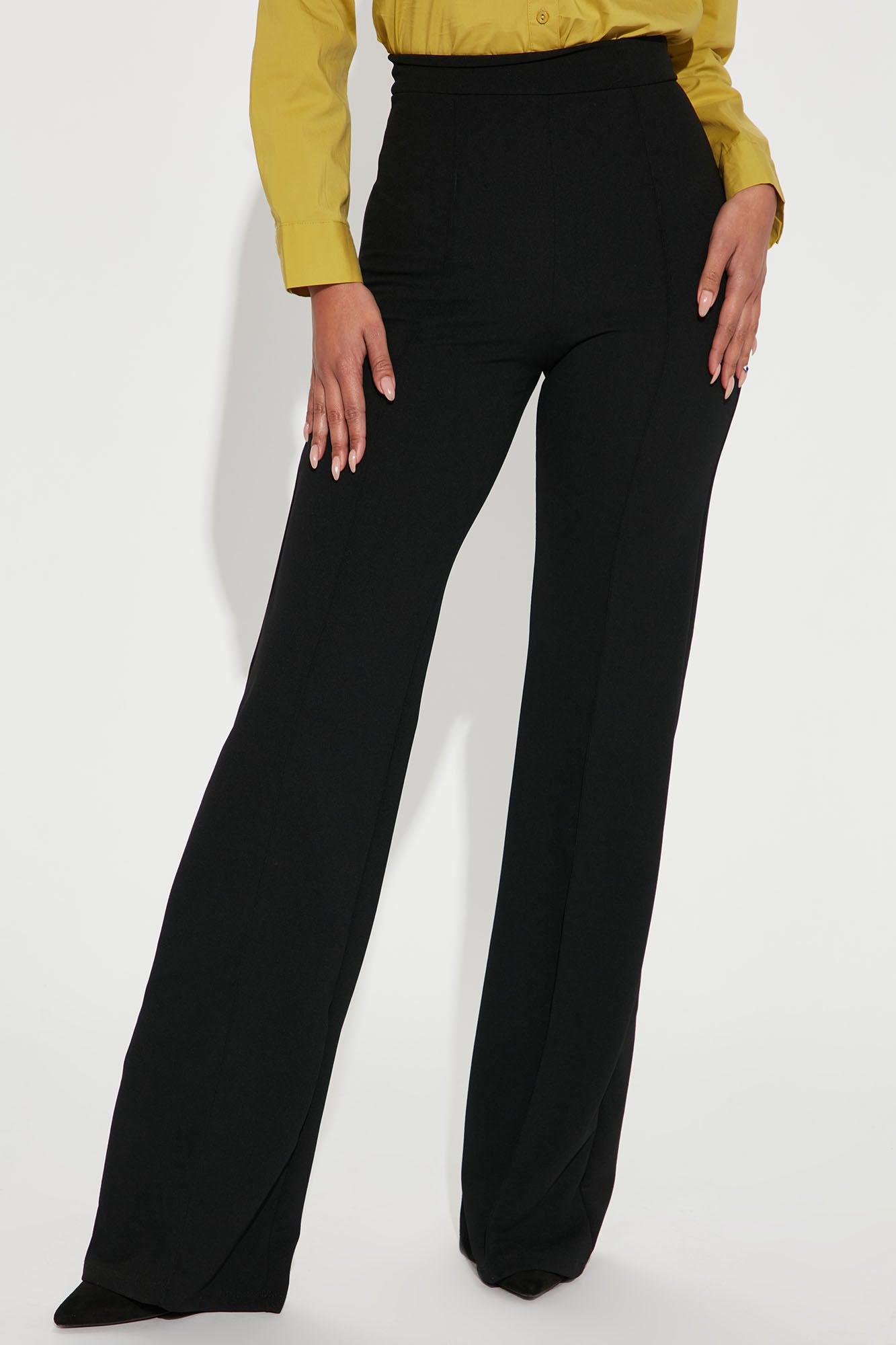 Tall Victoria High Waisted Dress Pants - Black Product Image