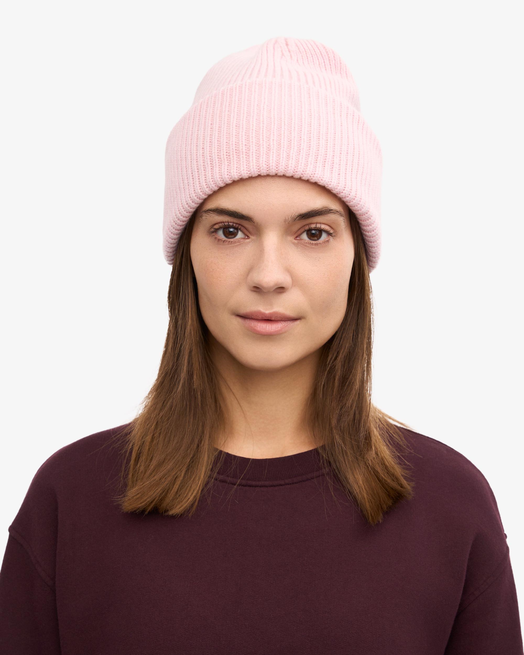 Merino Wool Hat - Faded Pink Product Image