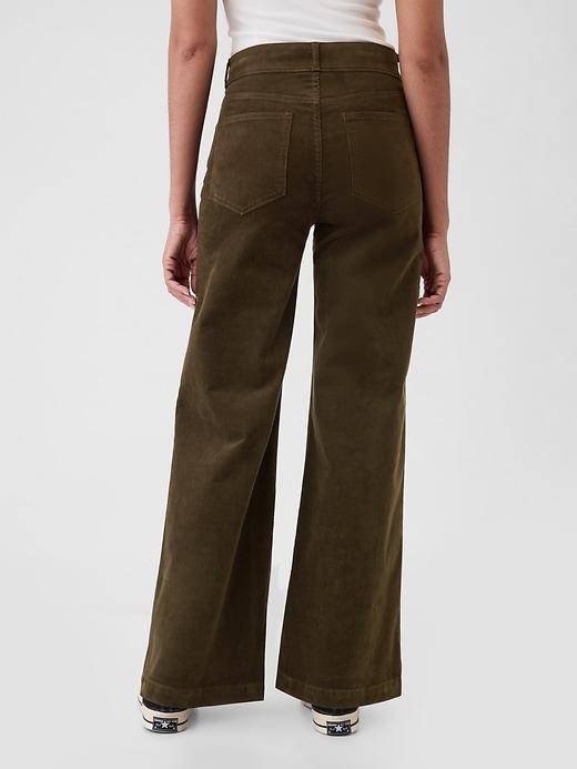 High Rise Corduroy Stride Wide-Leg Pants Product Image