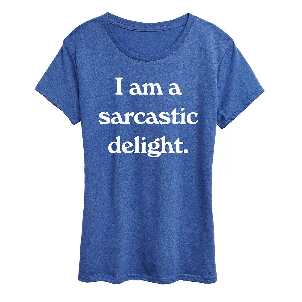 Women's I Am A Sarcastic Delight Graphic Tee, Girl's,  Product Image
