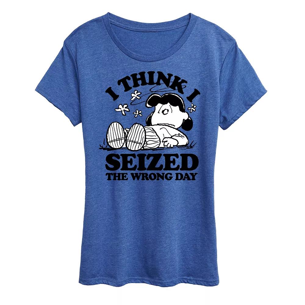 Women's Peanuts Lucy Seized The Wrong Day Graphic Tee,  Product Image