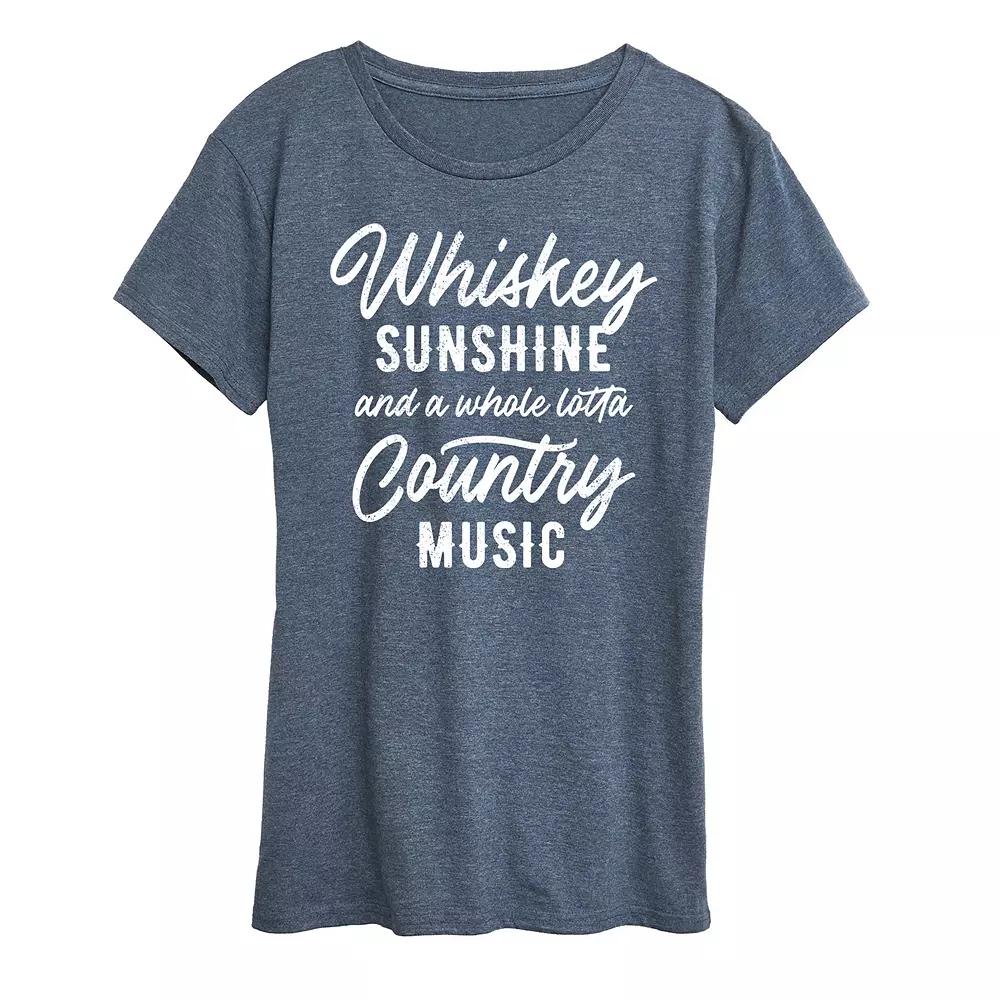 Women's Whiskey Sunshine Country Music Graphic Tee,  Product Image