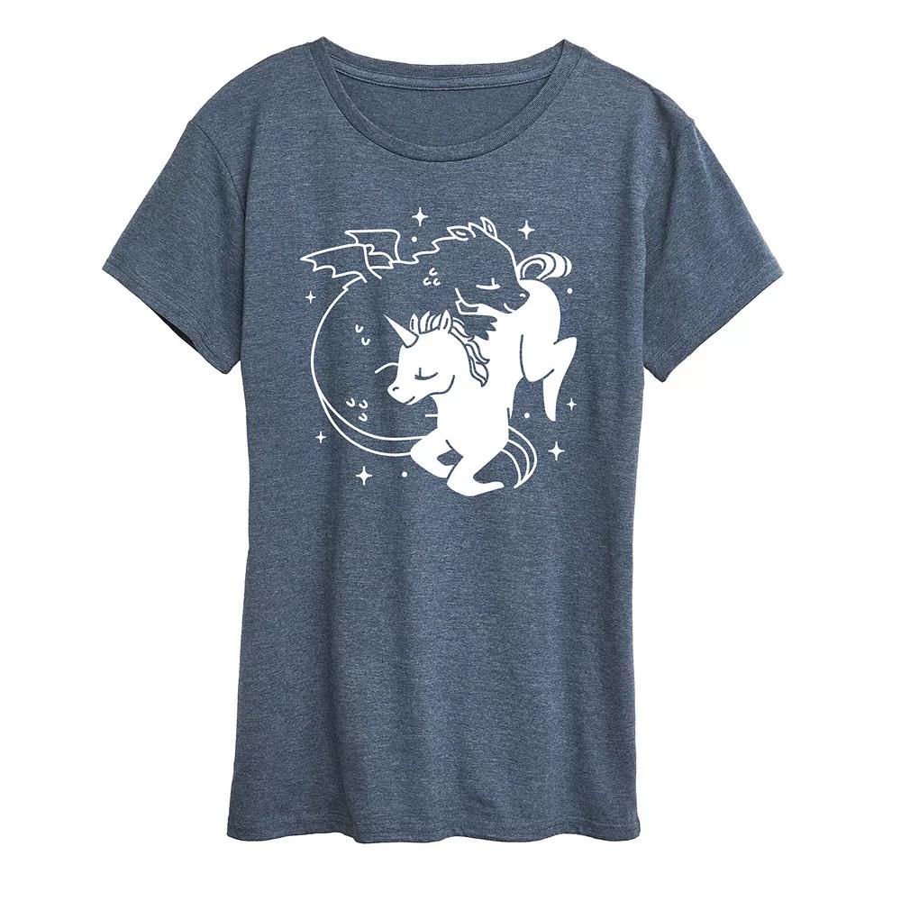 Women's Dragon Unicorn Graphic Tee,  Product Image