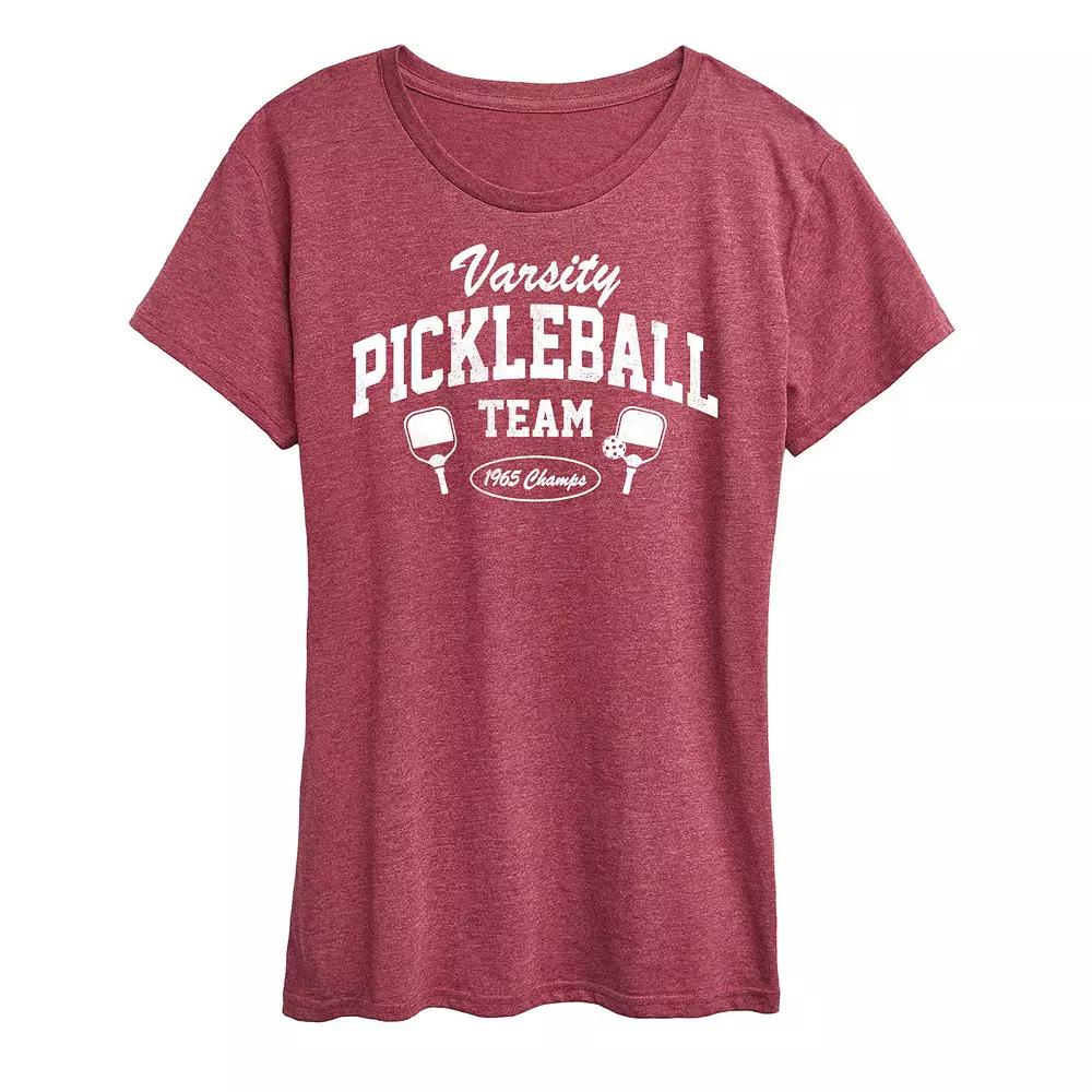 Plus Varsity Pickleball Graphic Tee, Womens Product Image