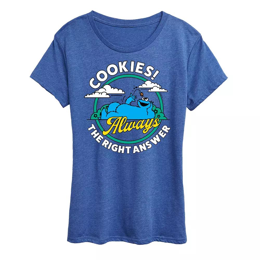 Women's Sesame Street Cookies Answer Graphic Tee, Girl's,  Product Image