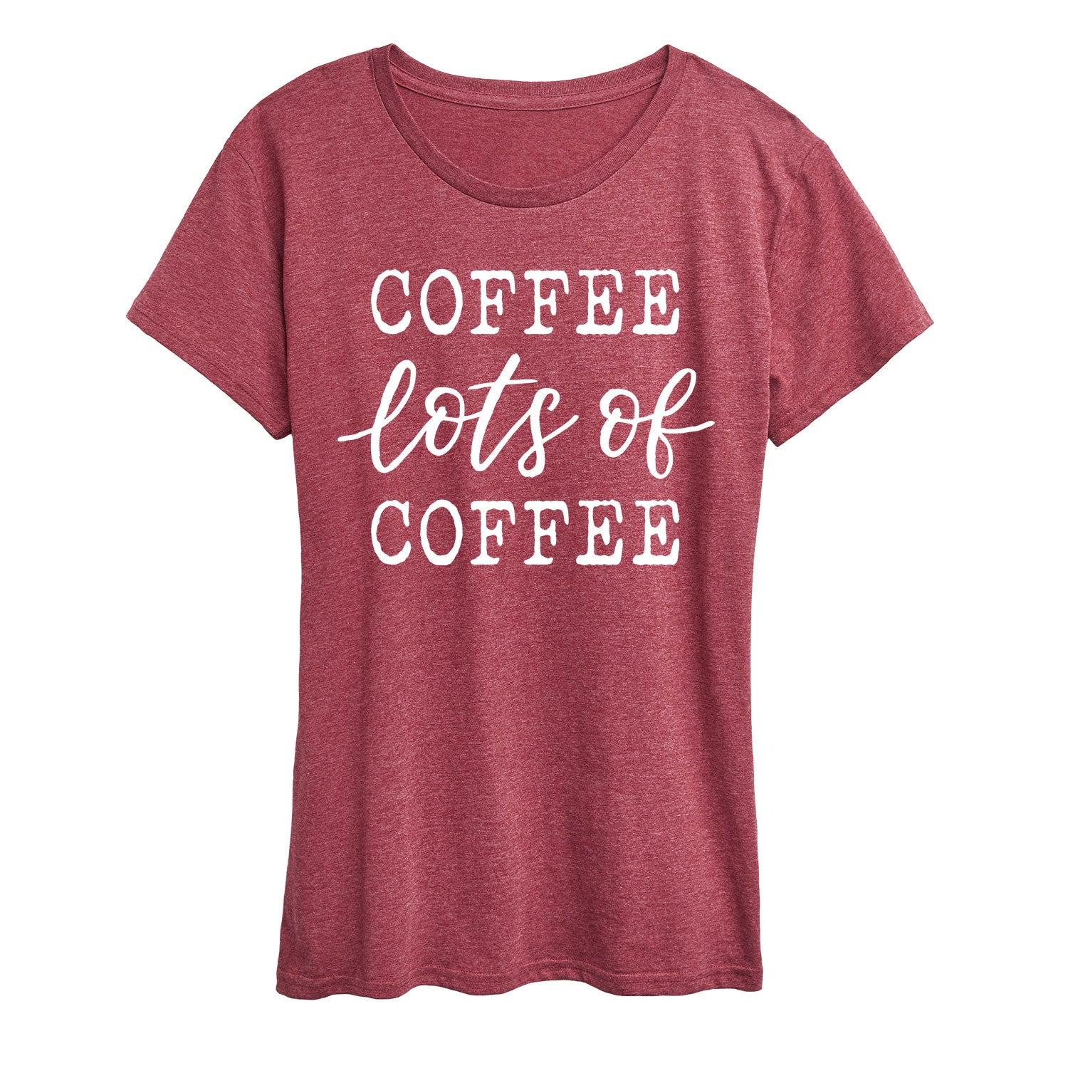 Women's Coffee Lots Of Coffee Graphic Tee, Girl's,  Product Image