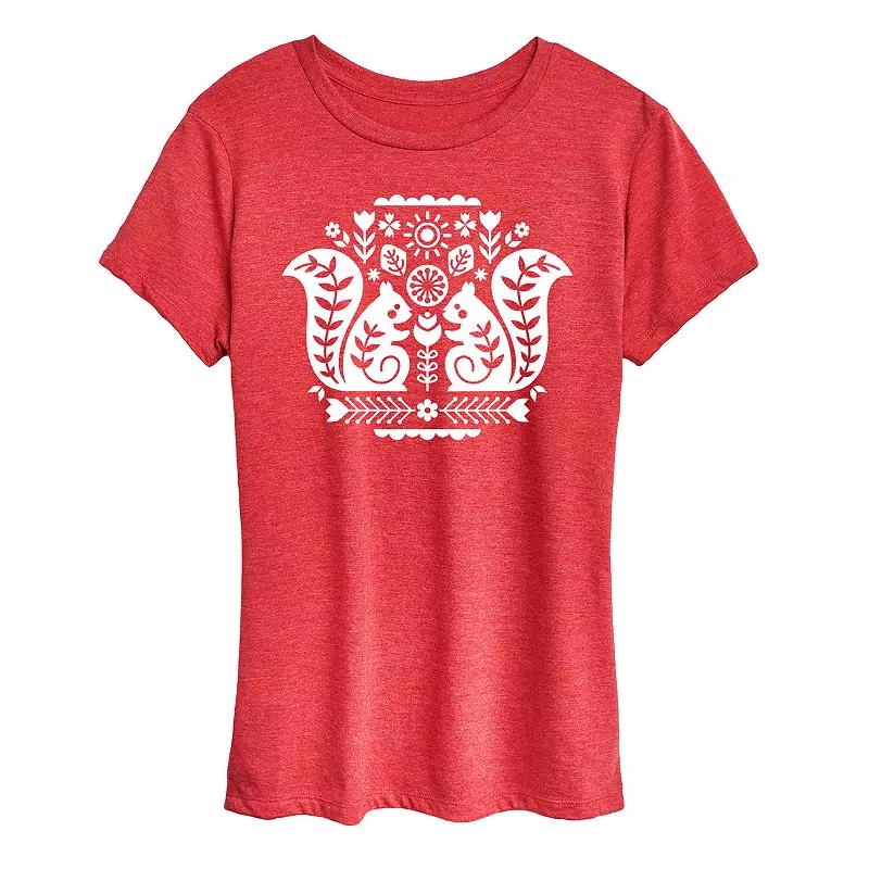 Women's Scandinavian Squirrels Graphic Tee,  Product Image