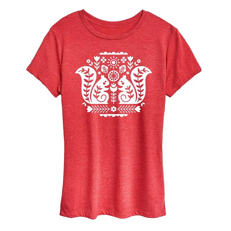 Women's Scandinavian Squirrels Graphic Tee,  Product Image