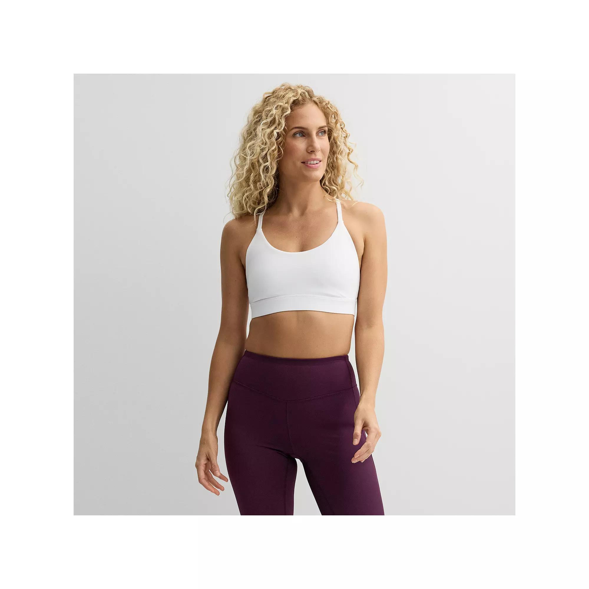 Women's Tek Gear Ultrastretch Strappy Bra, Size: XL, Modern White Product Image