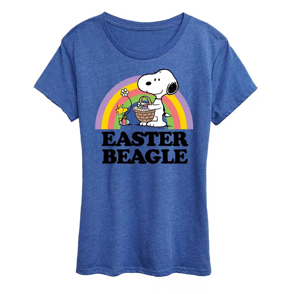 Women's Peanuts Snoopy & Woodstock Easter Beagle Graphic Tee,  Product Image