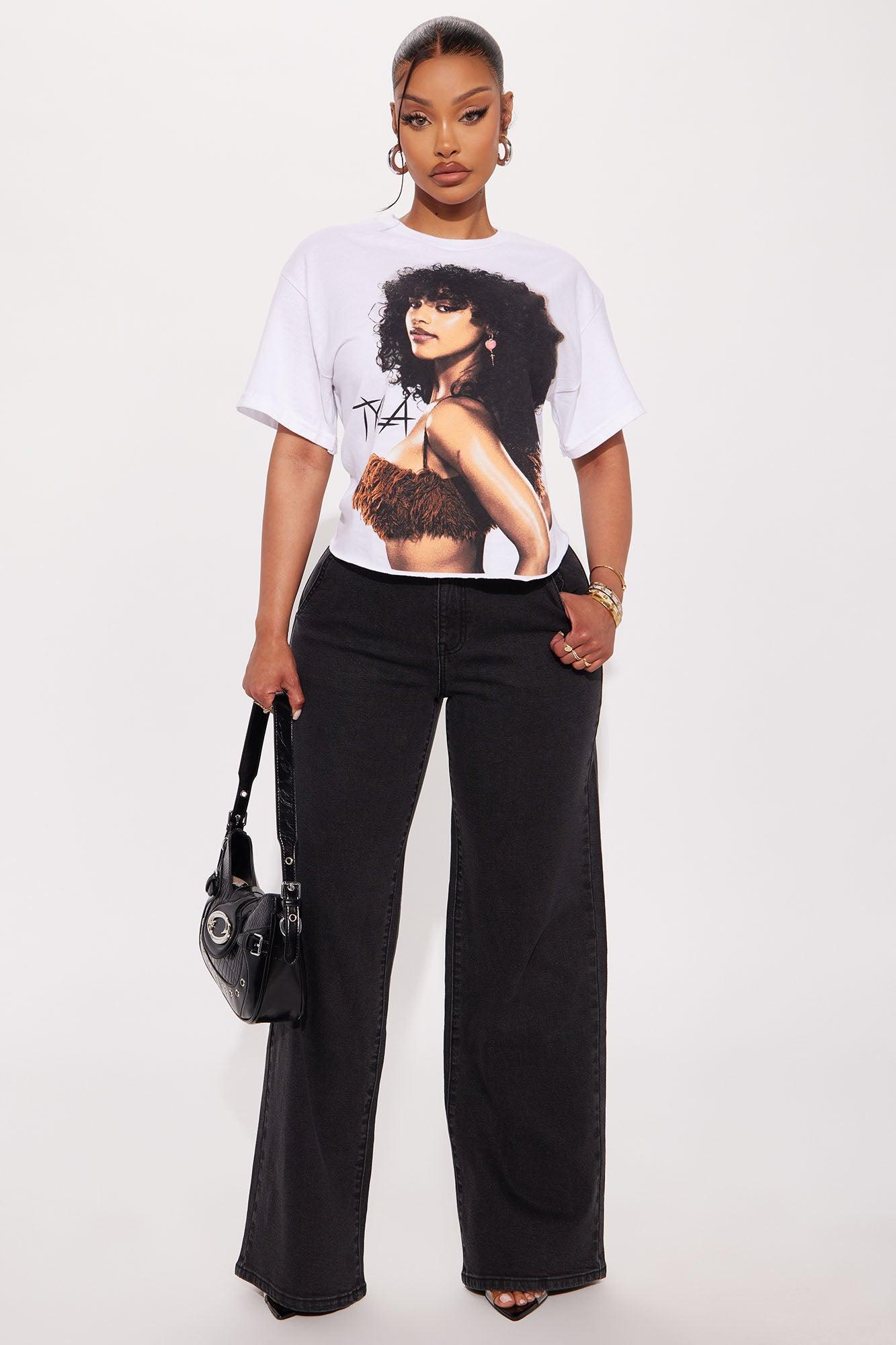 Tyla Cropped Tee  - White Female Product Image