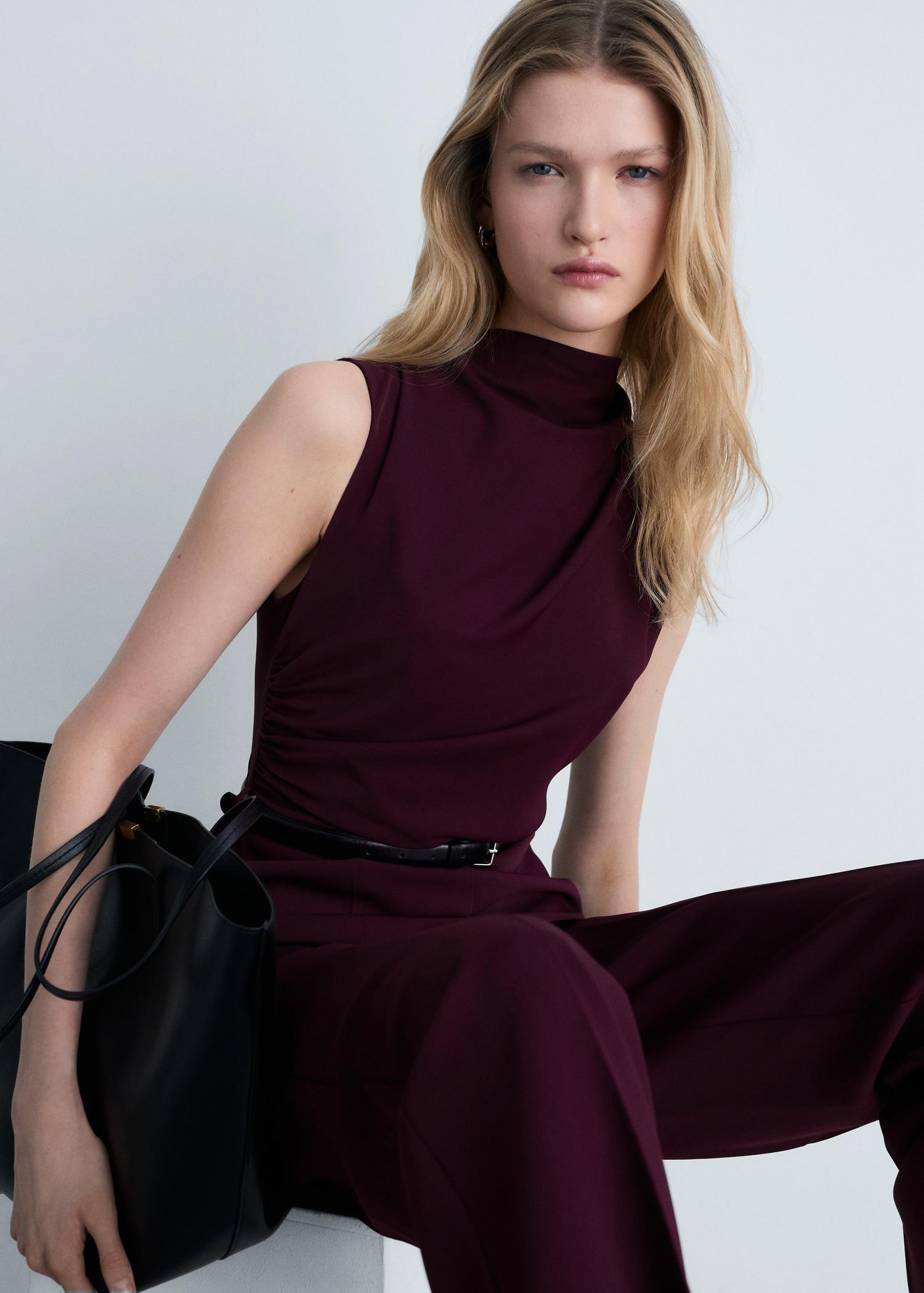 Belt long jumpsuit - Women | MANGO USA Product Image