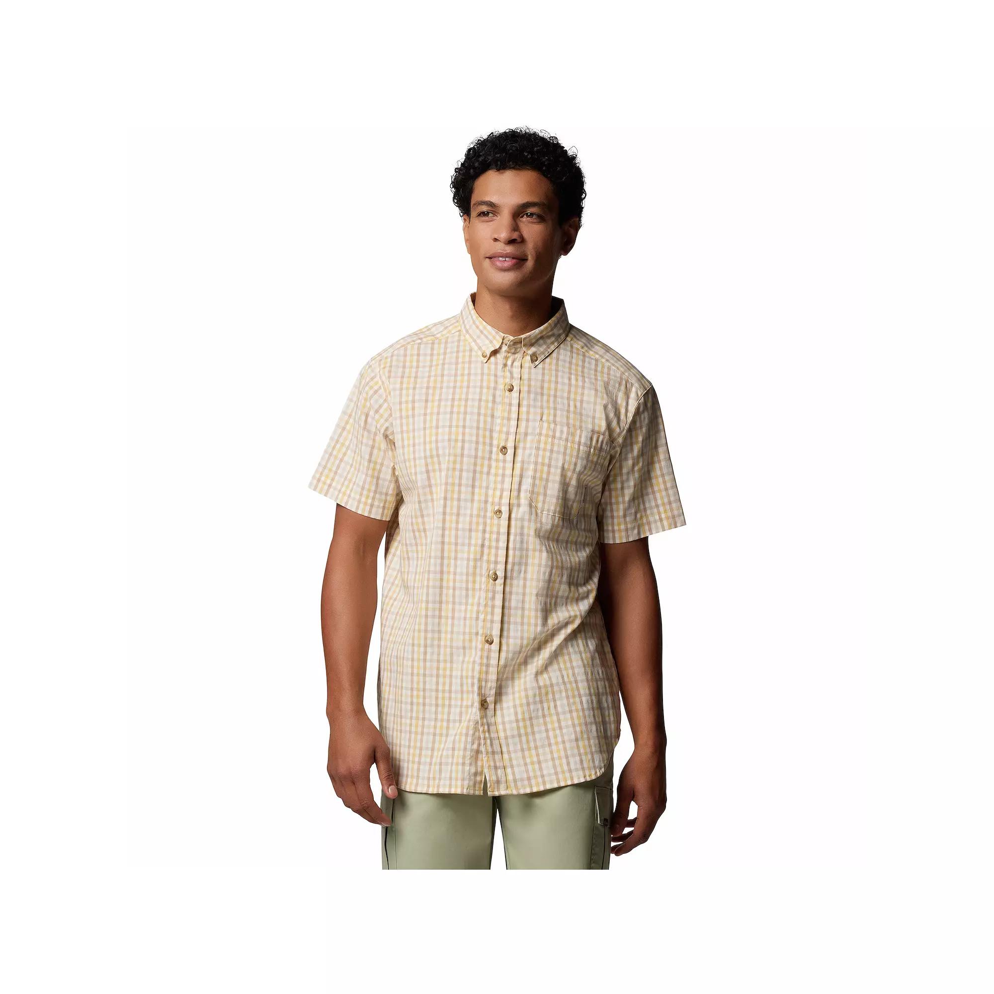 Men's Columbia Rapid Rivers II Plaid Button-Down Shirt, Size: Small, Brown Dune Gingham Product Image