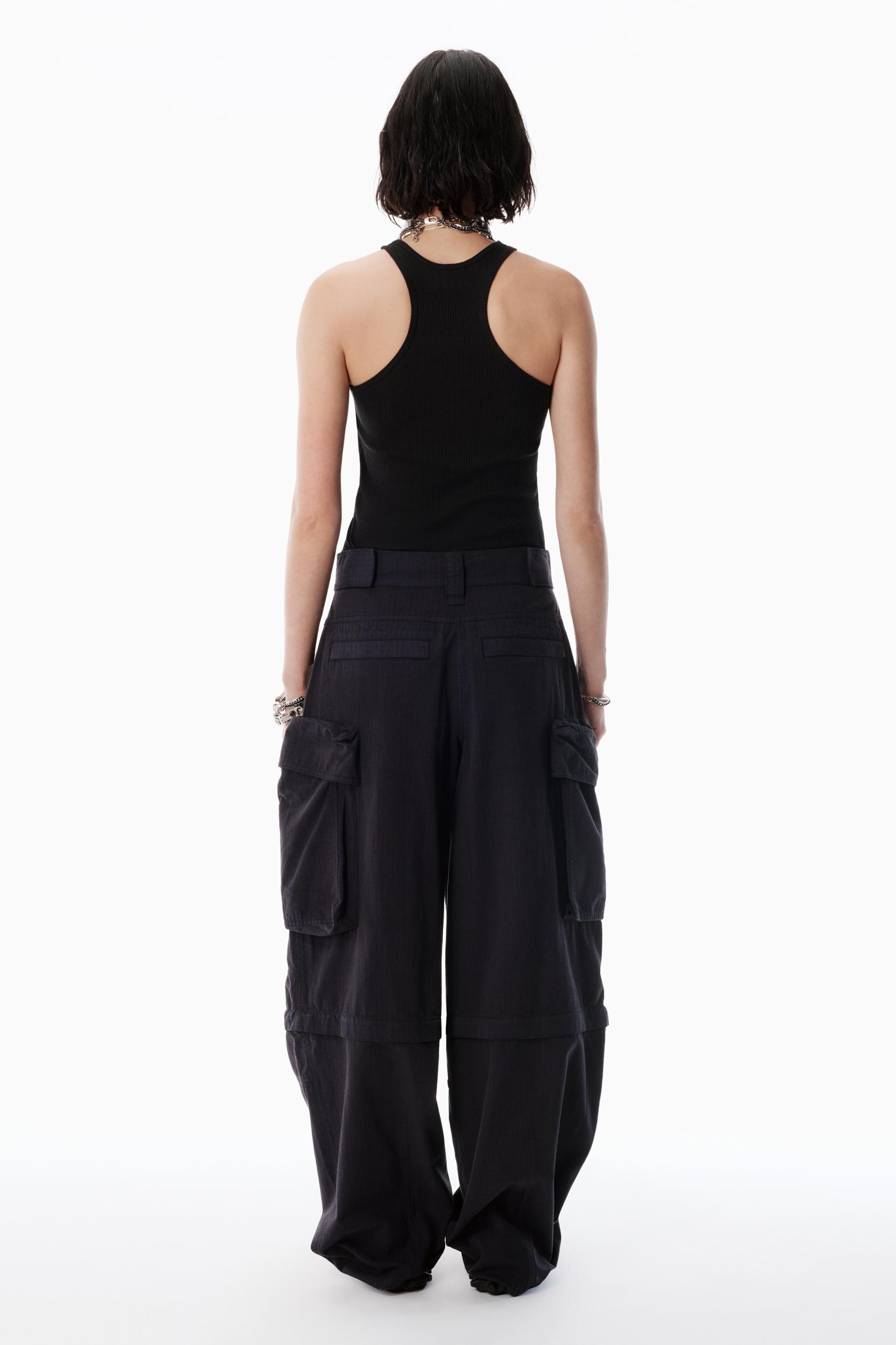 Black Oversized Cargo Pants Product Image