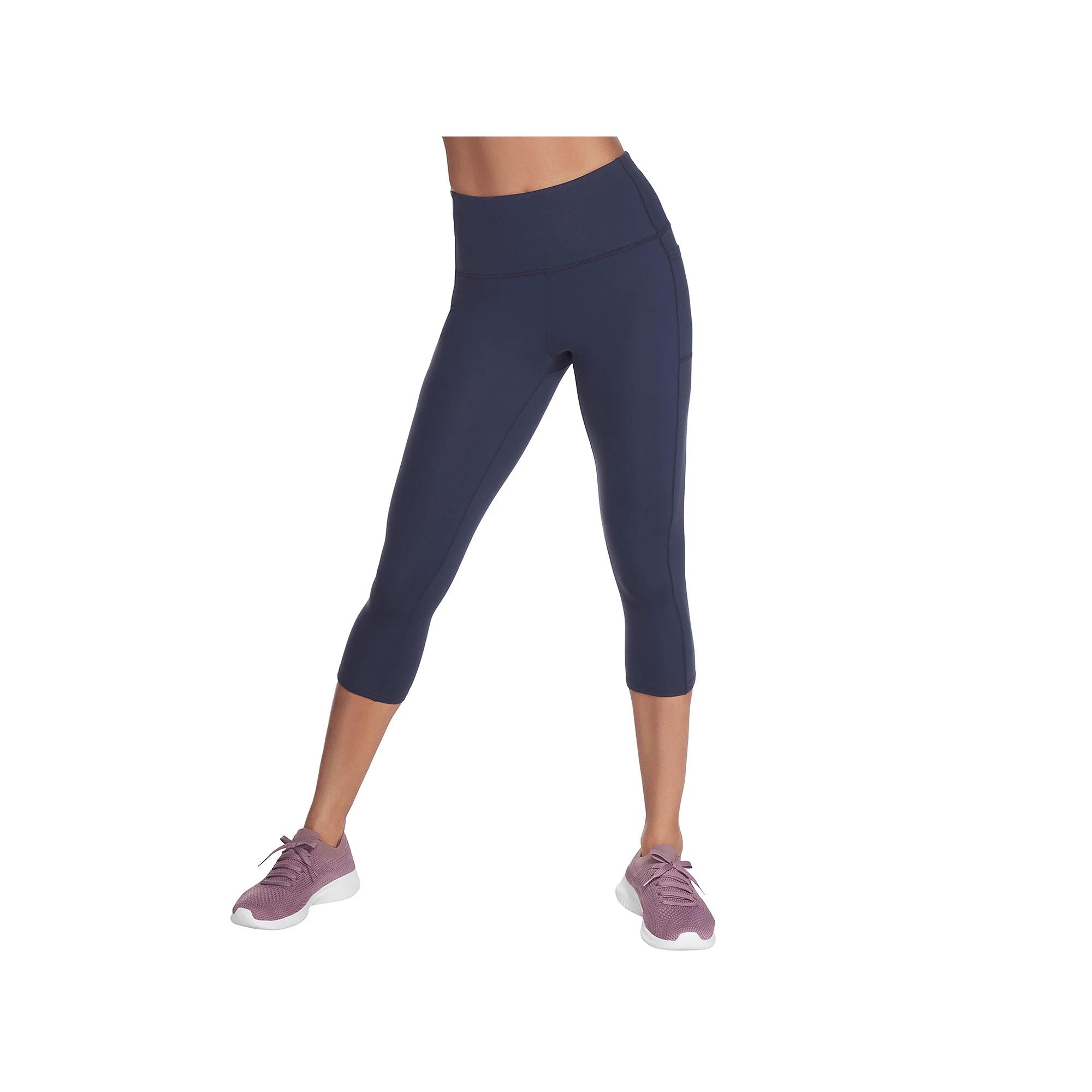 Women's Skechers® GOWALK™ GOFLEX™ High-Waisted Midcalf Leggings, Size: XXXL, Navy Blue Iris Product Image