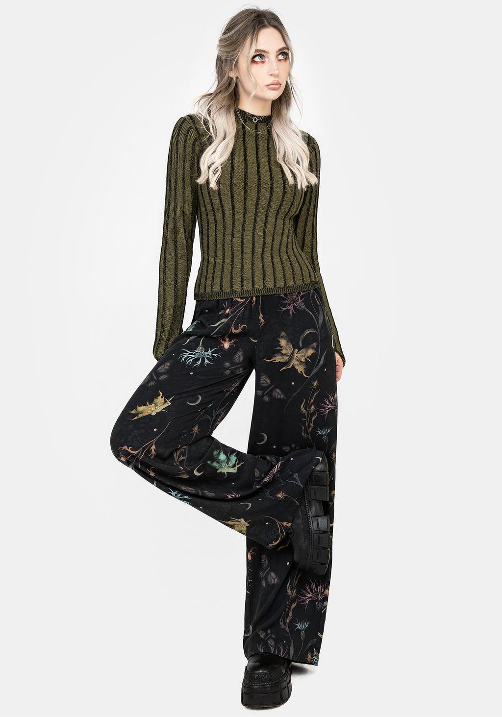Rosanella Floral Print Straight Leg Trousers Product Image