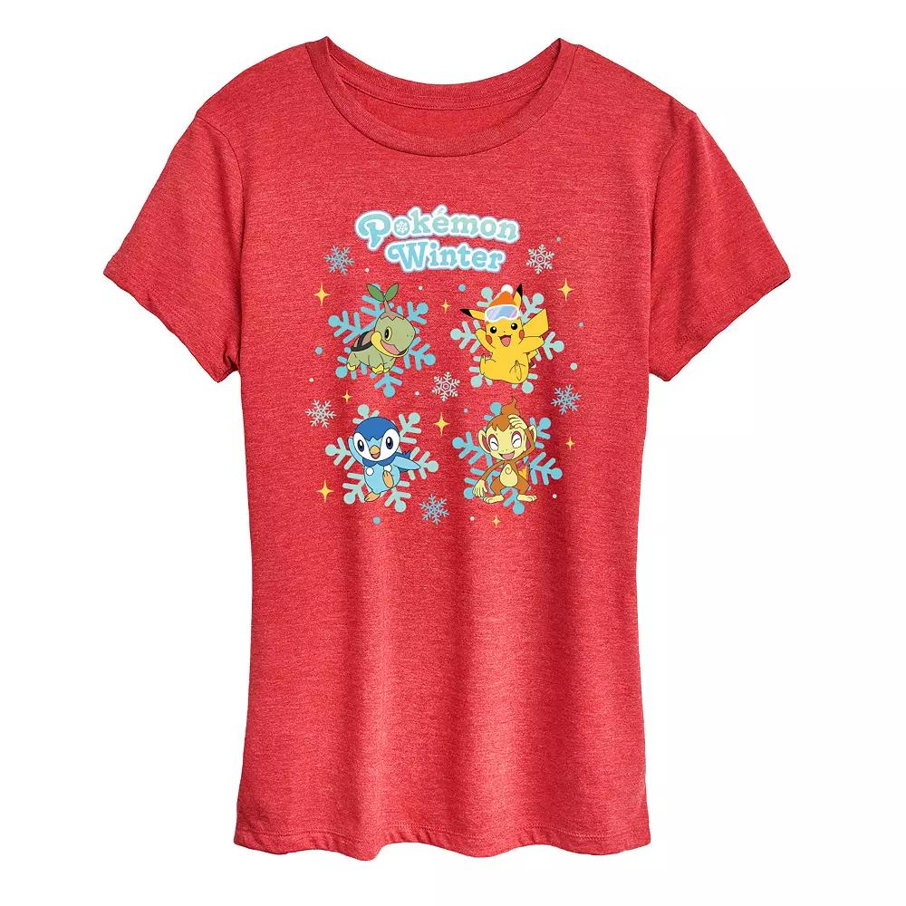 Women's Pokemon Winter Characters Tee,  Product Image