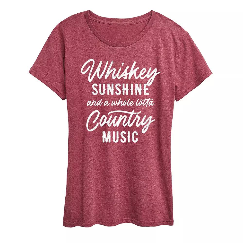 Women's Whiskey Sunshine Country Music Graphic Tee,  Product Image